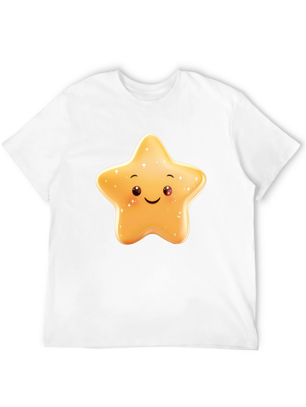 Cute Star Graphic Black T-Shirt