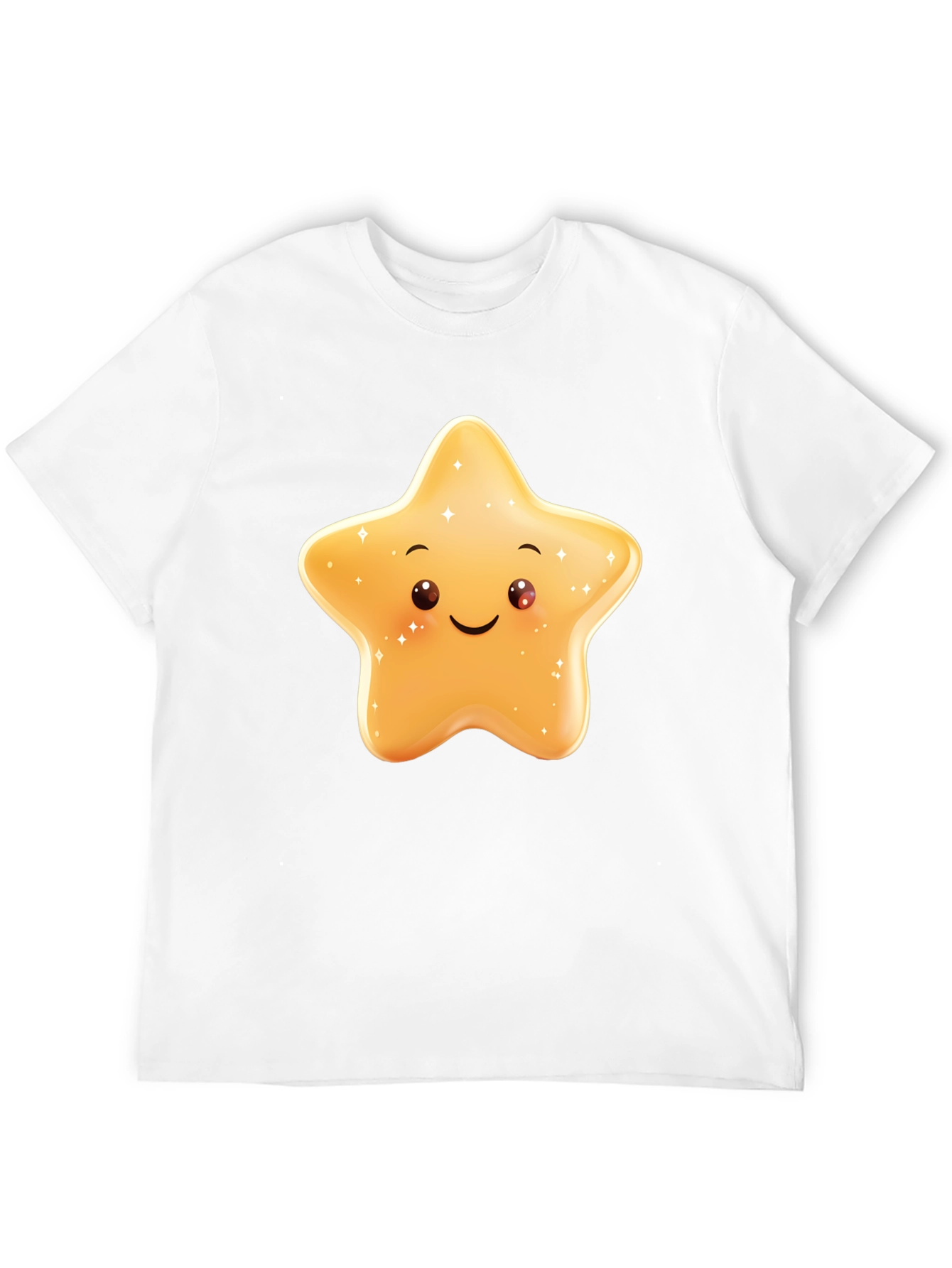 Cute Star Graphic Black T-Shirt