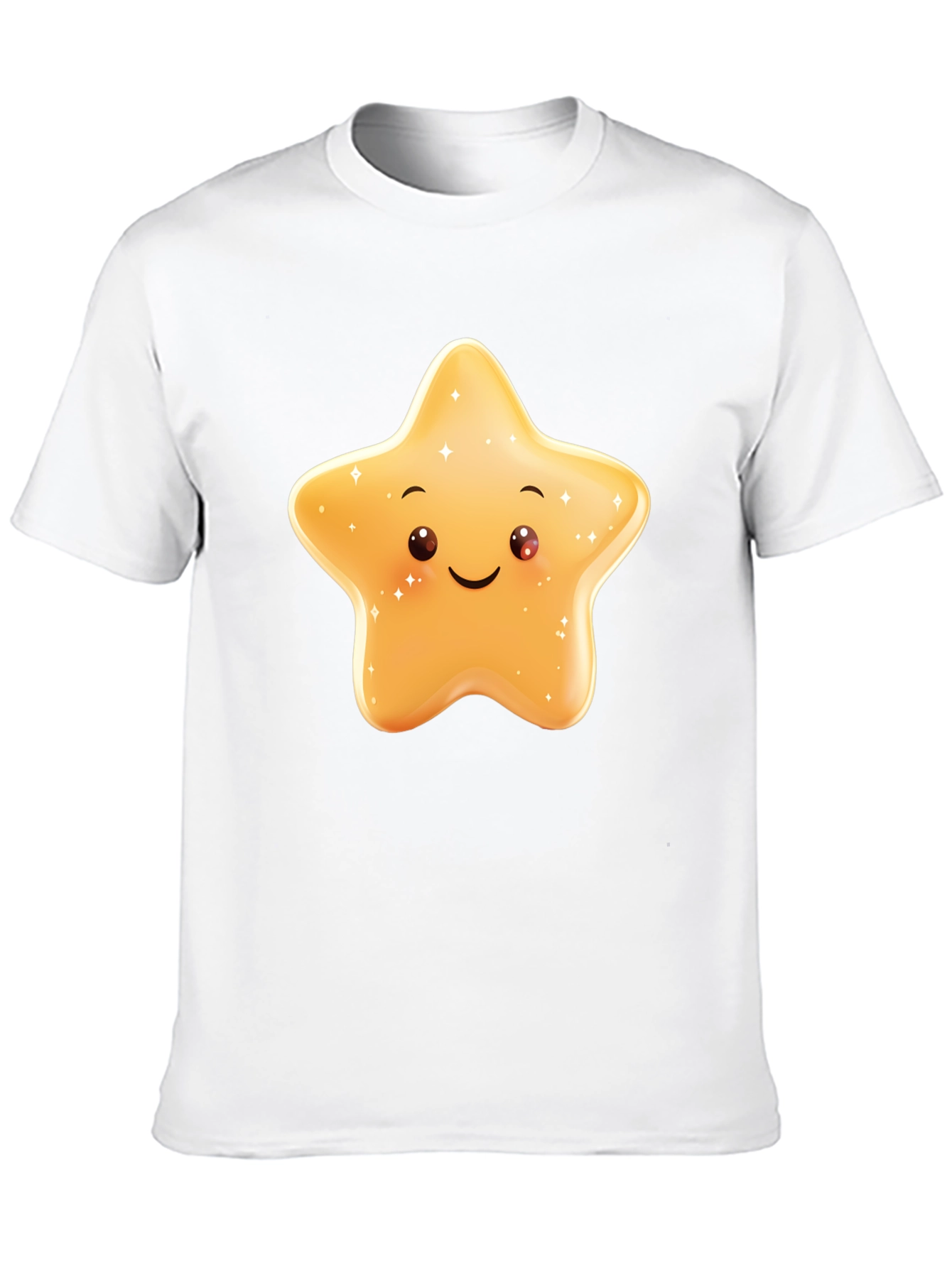 Cute Star Graphic Black T-Shirt