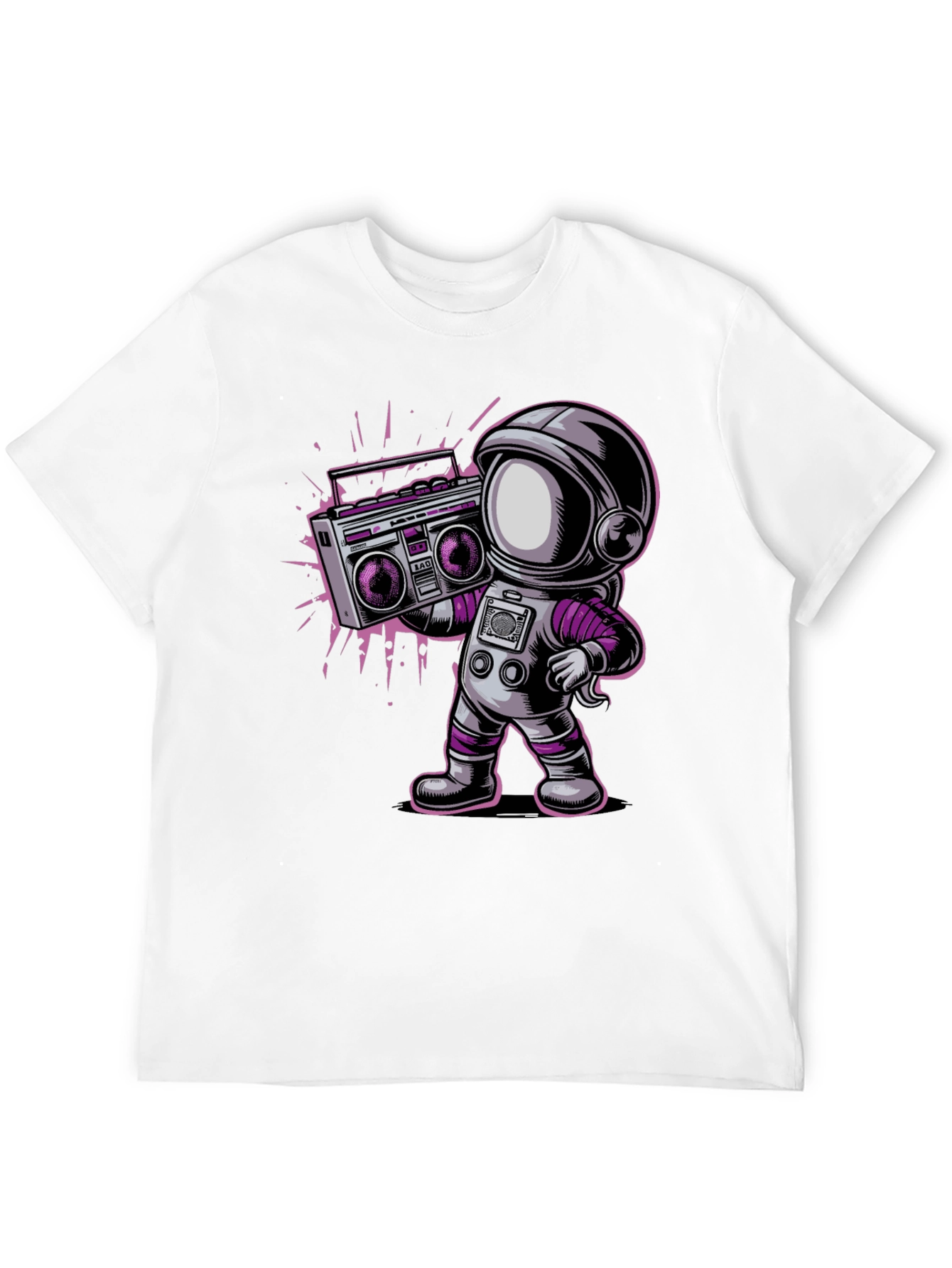 Astronaut Boombox Graphic T-Shirt