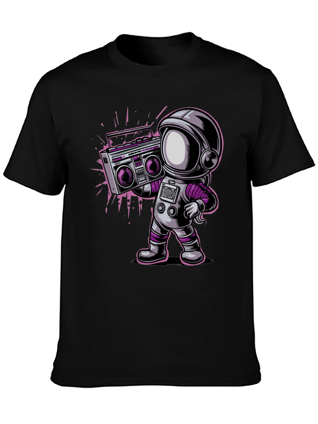Astronaut Boombox Graphic T-Shirt