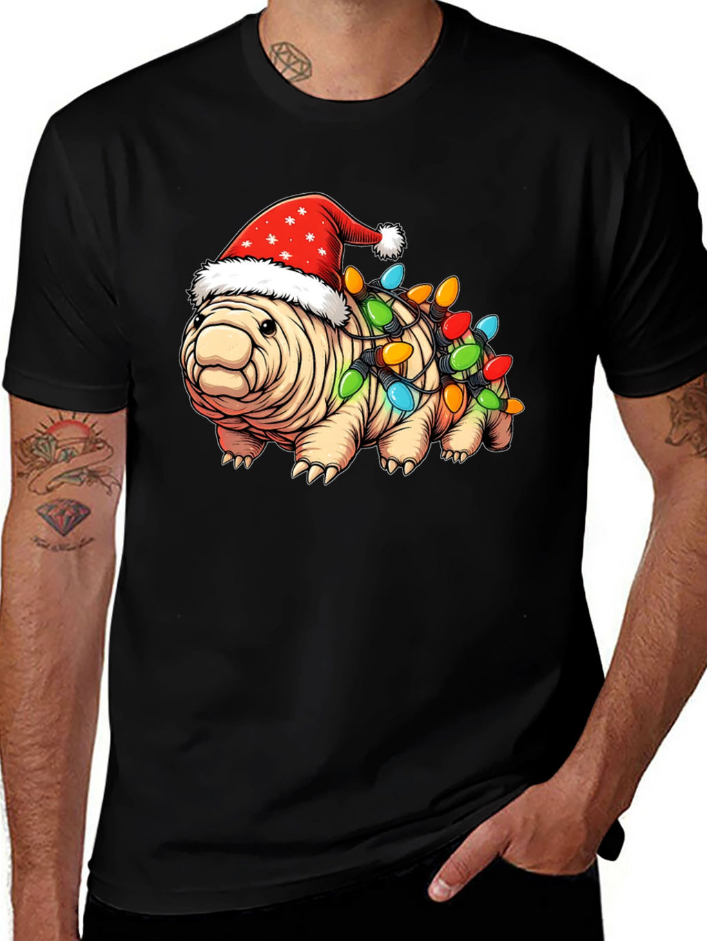 Christmas Shar Pei Dog Lights T-Shirt