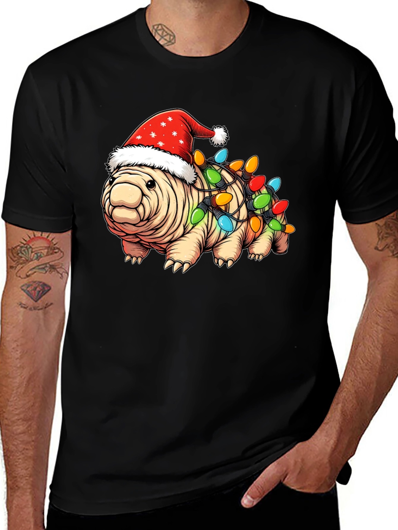 Christmas Shar Pei Dog Lights T-Shirt