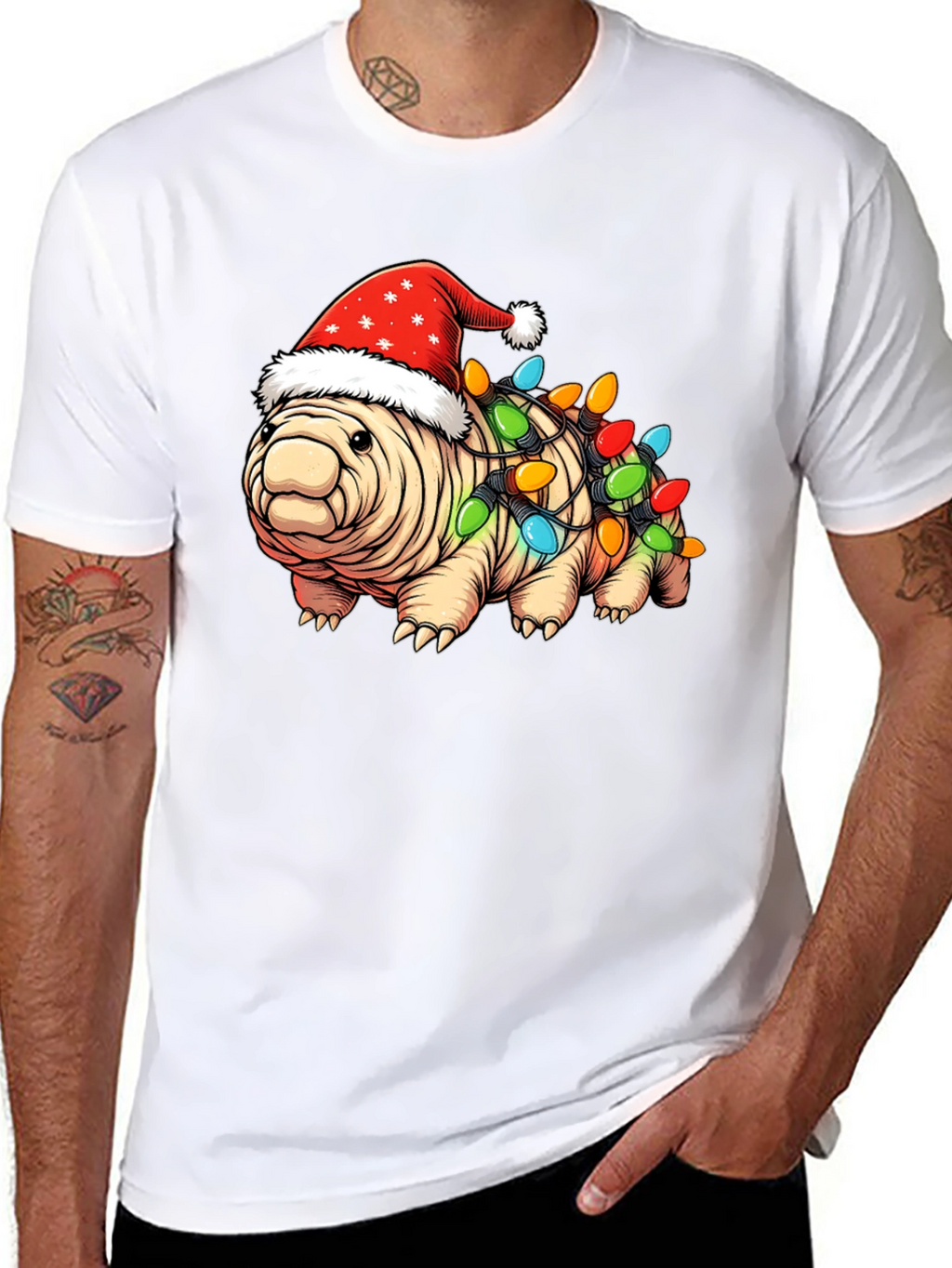 Christmas Shar Pei Dog Lights T-Shirt