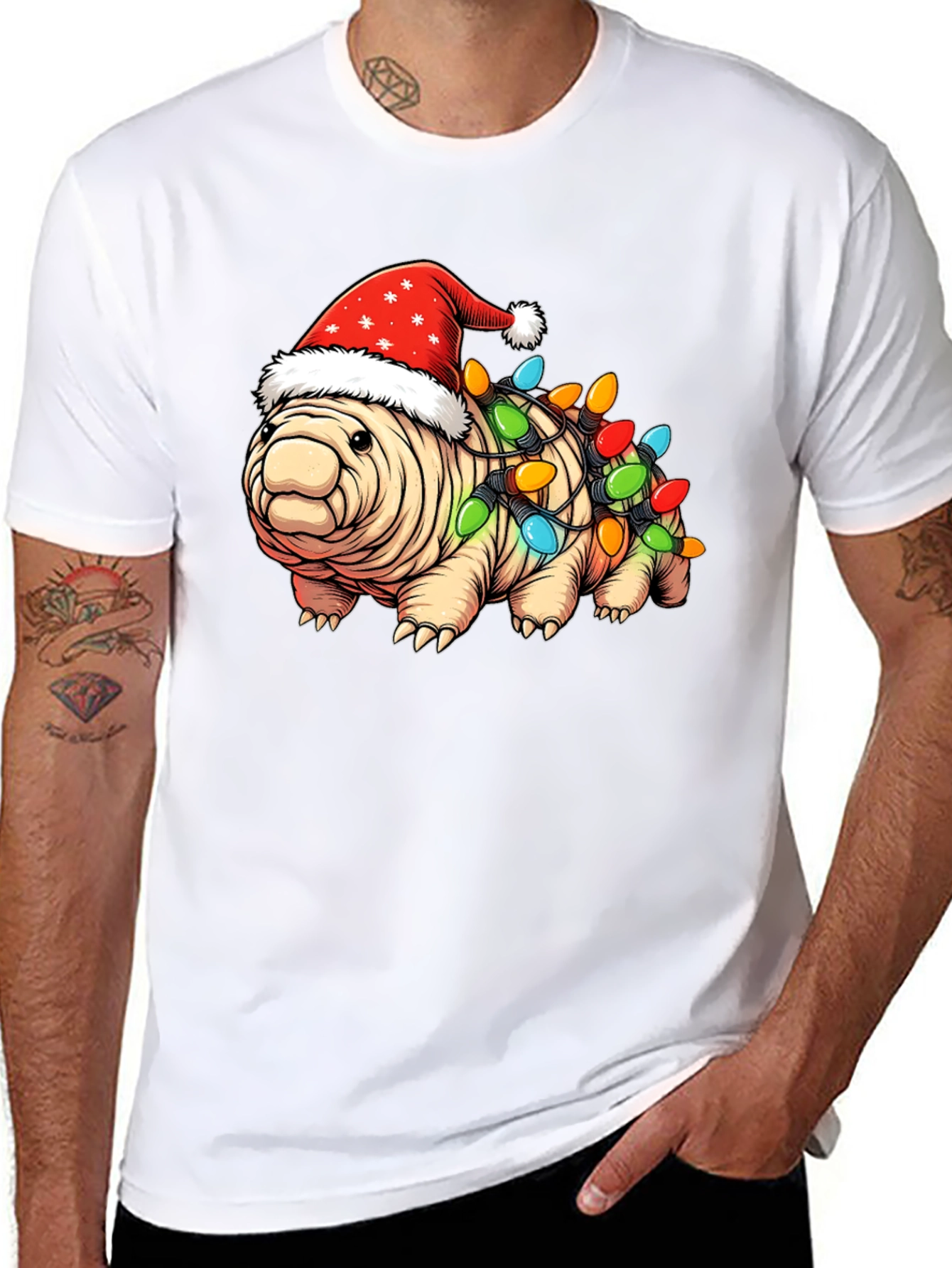 Christmas Shar Pei Dog Lights T-Shirt