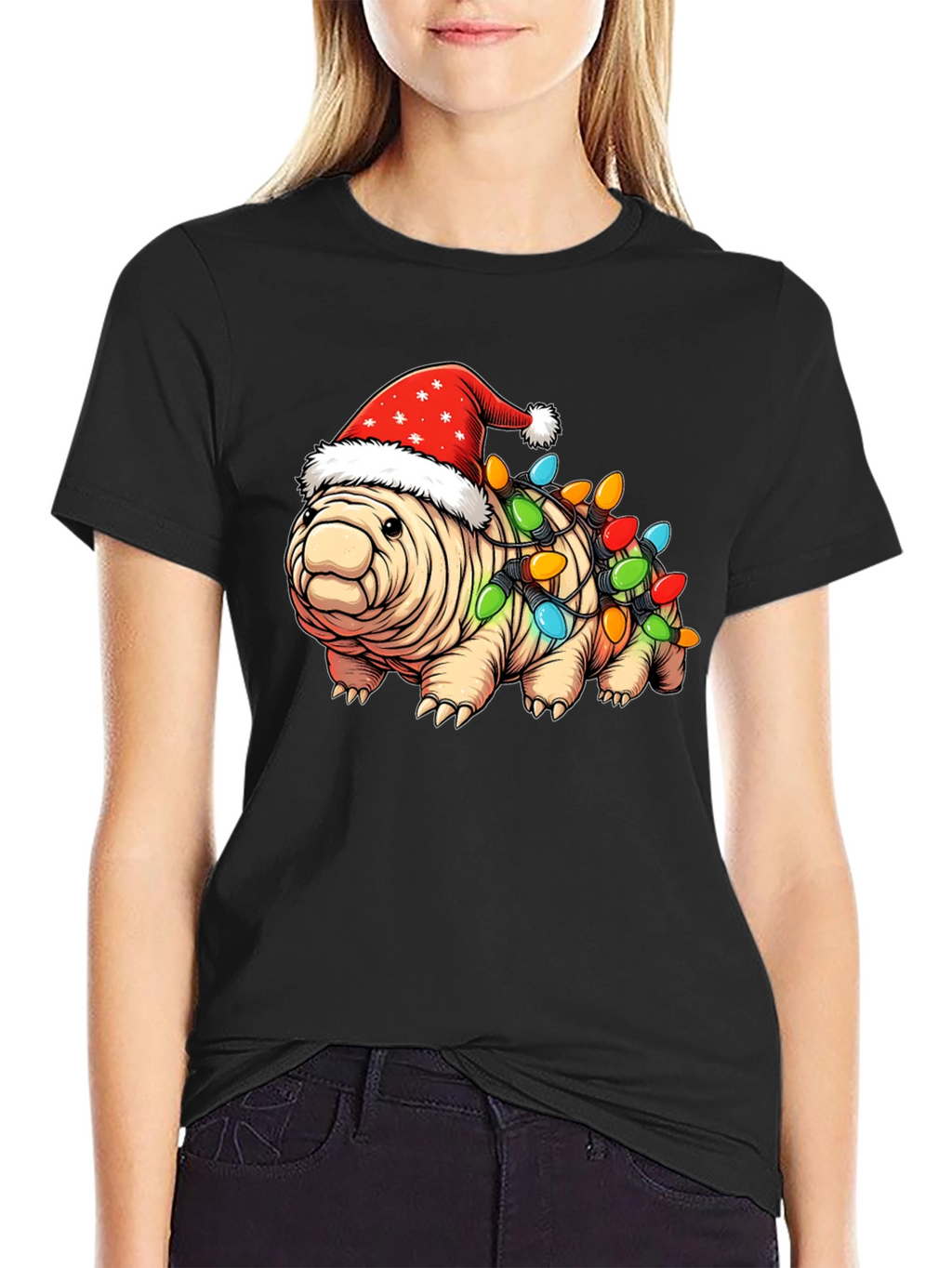 Christmas Shar Pei Dog Lights T-Shirt