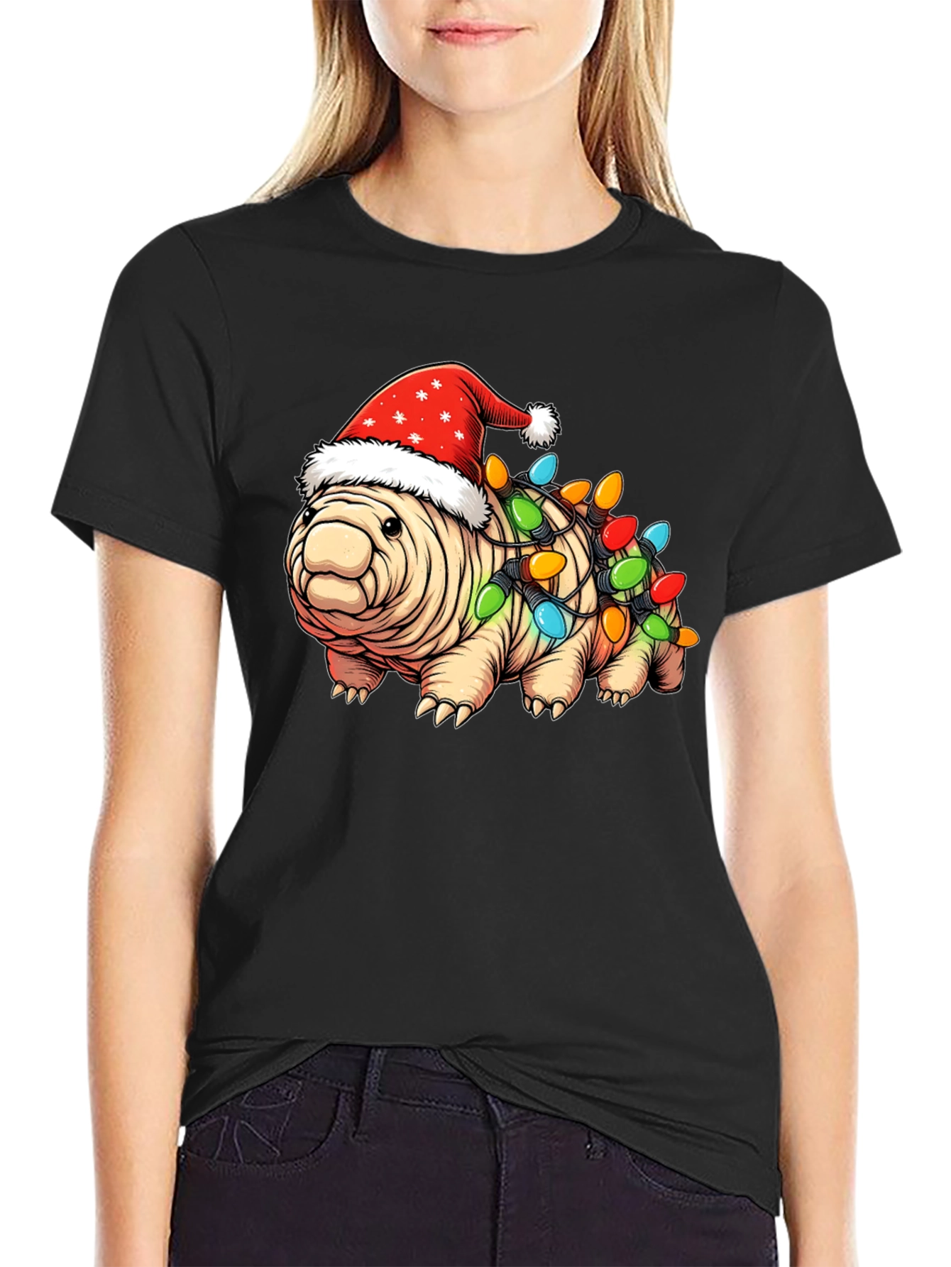 Christmas Shar Pei Dog Lights T-Shirt