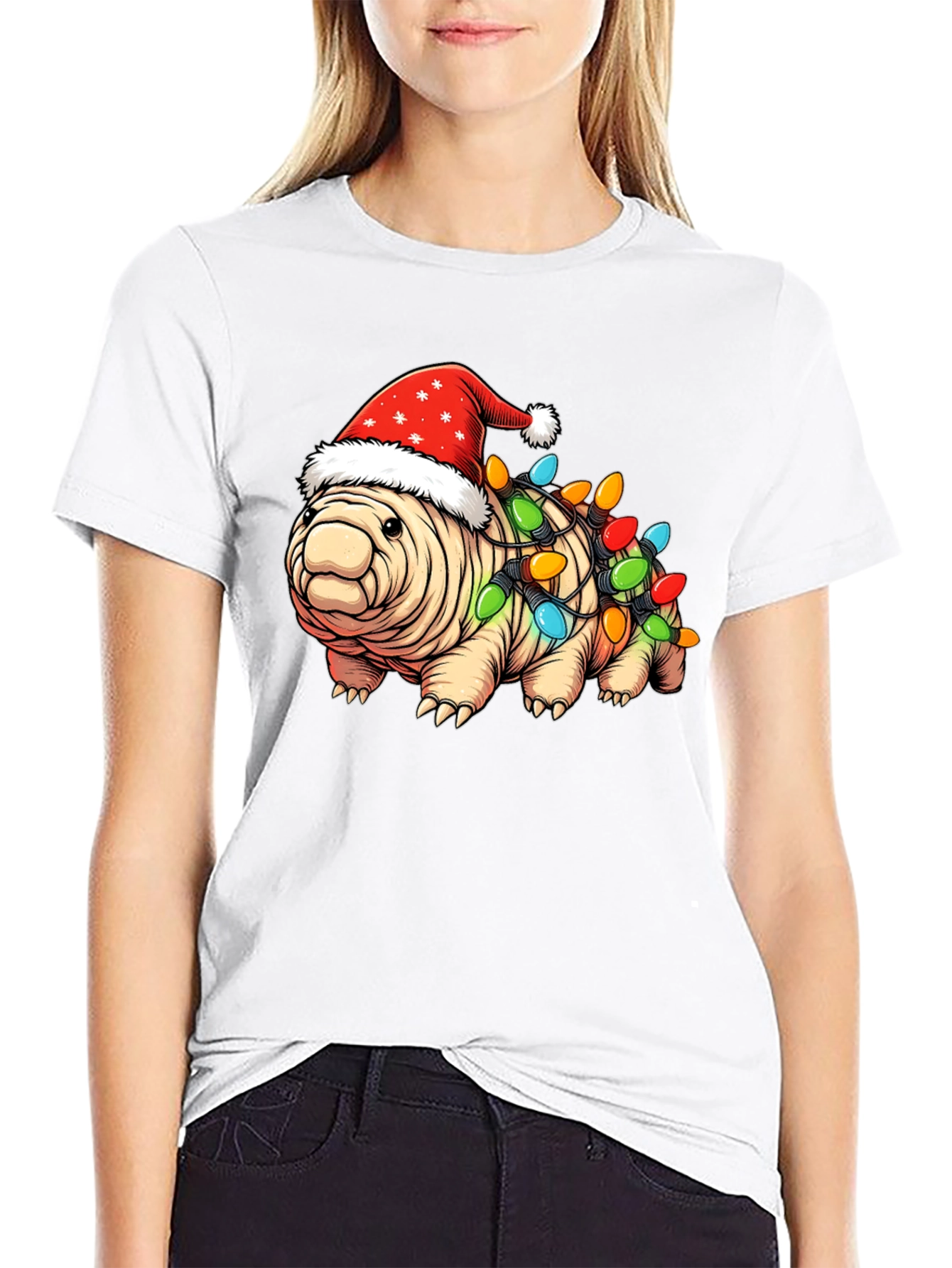 Christmas Shar Pei Dog Lights T-Shirt