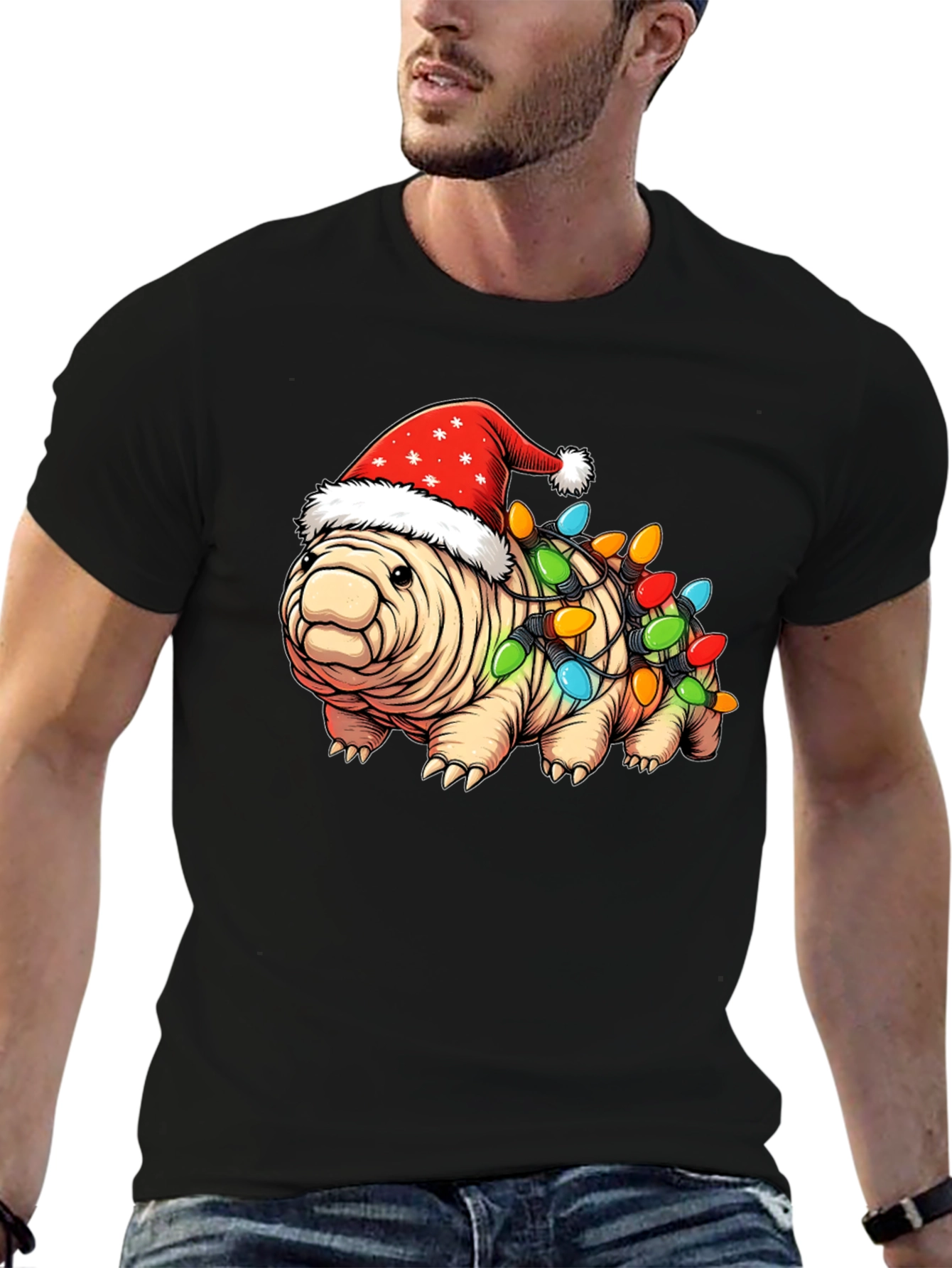 Christmas Shar Pei Dog Lights T-Shirt