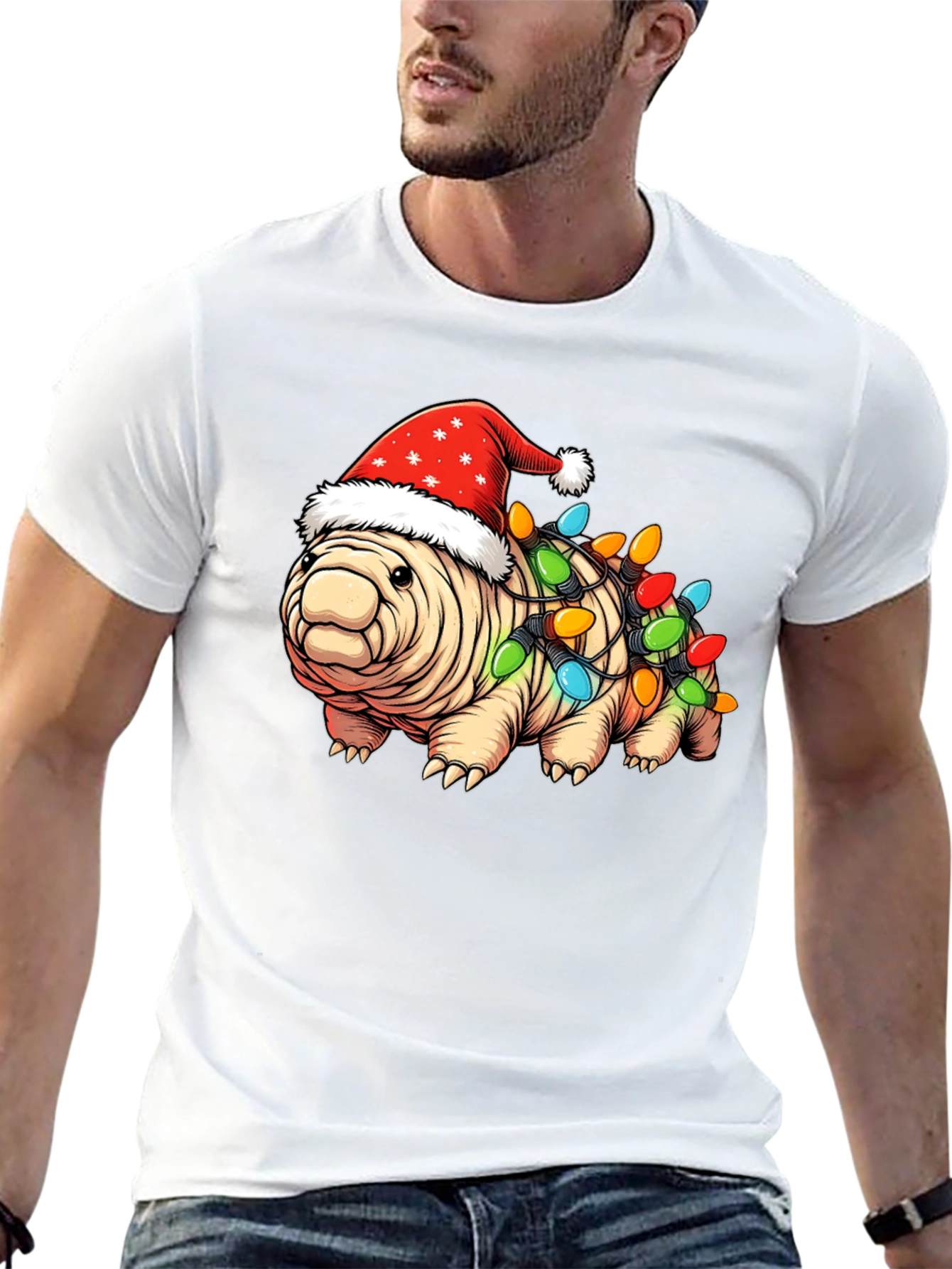 Christmas Shar Pei Dog Lights T-Shirt