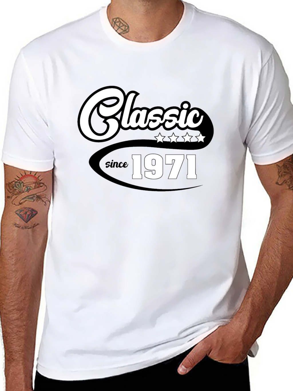 Classic Since 1971 Black Graphic T-Shirt