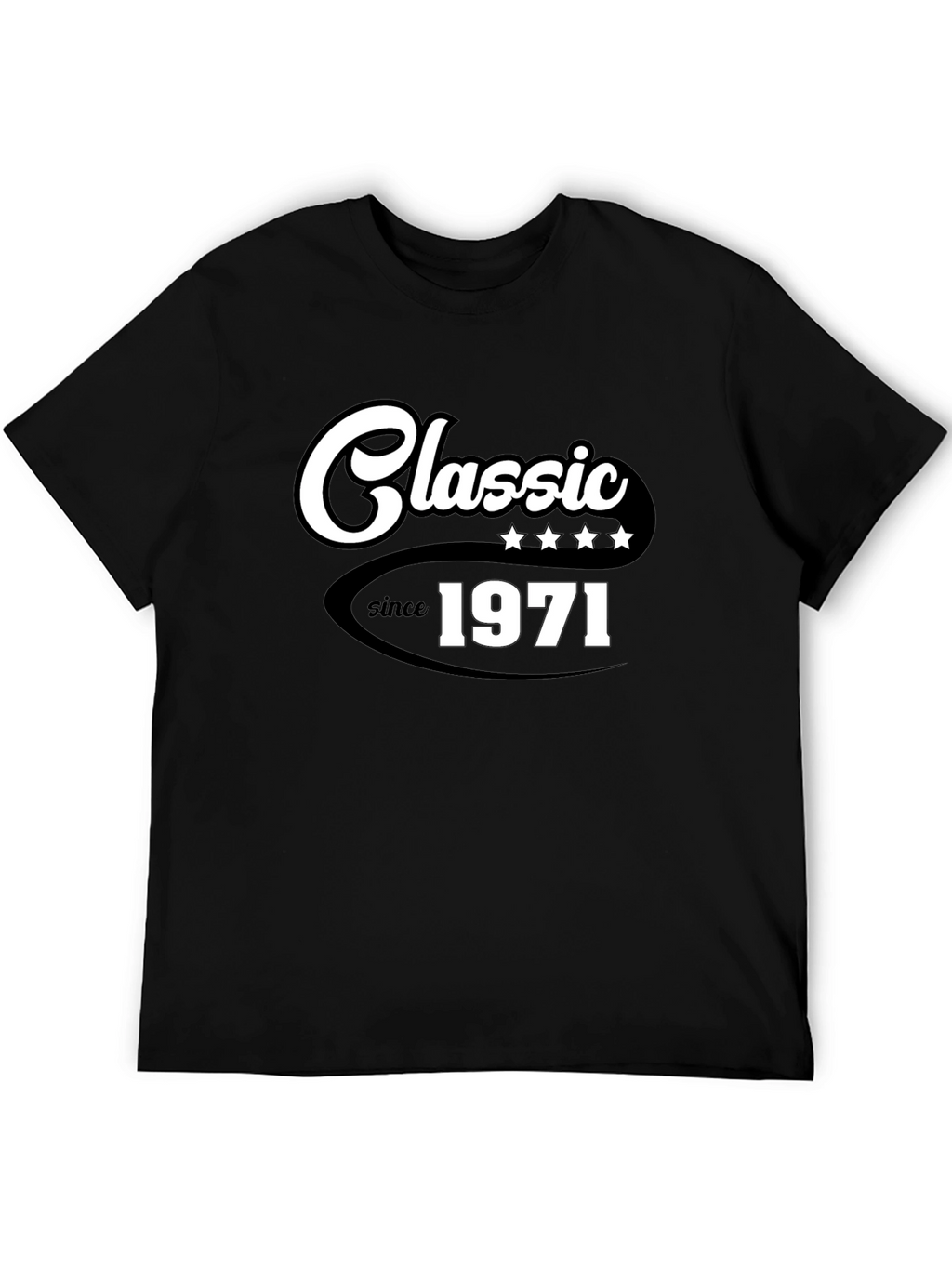 Classic Since 1971 Black Graphic T-Shirt