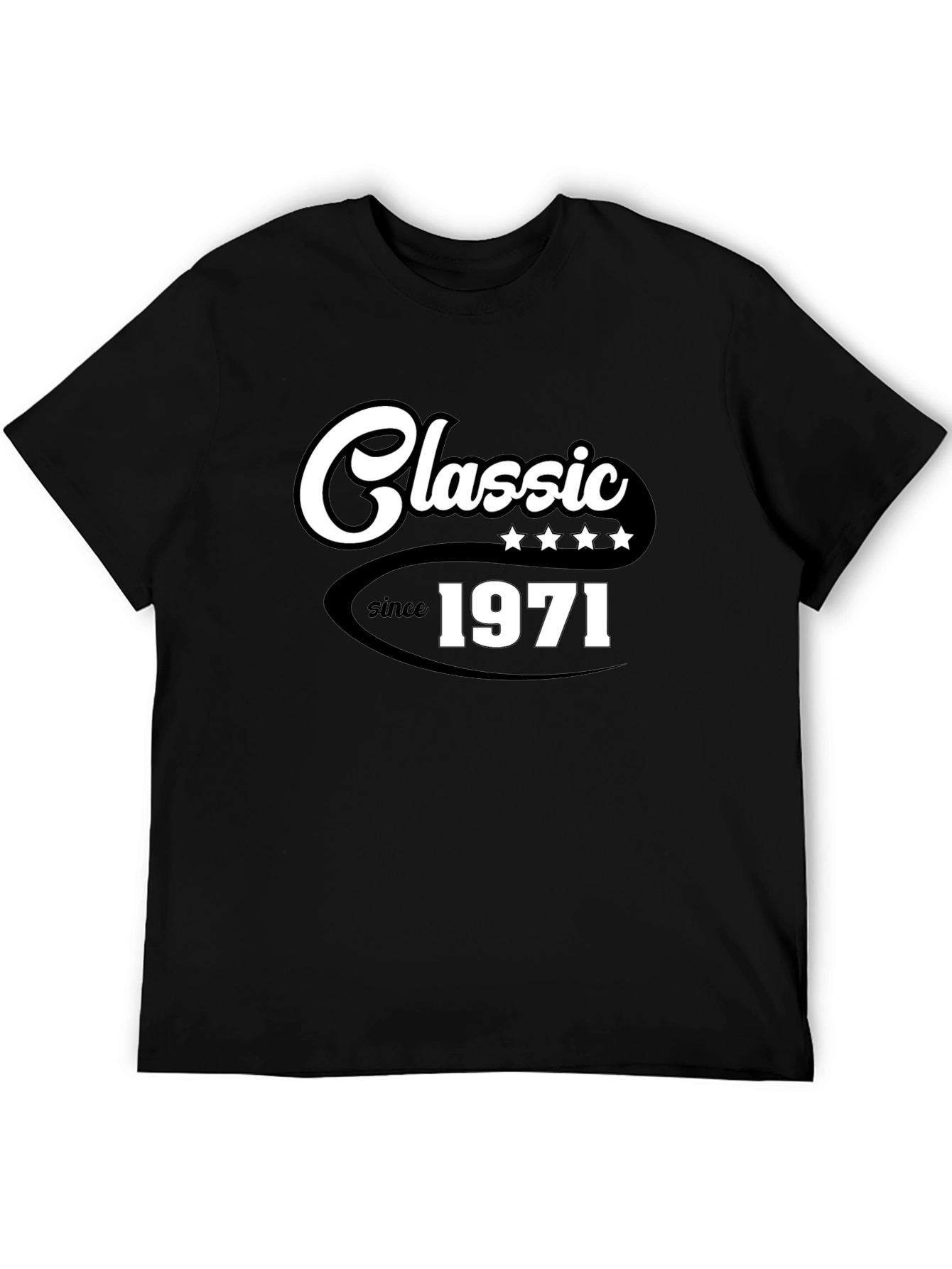 Classic Since 1971 Black Graphic T-Shirt