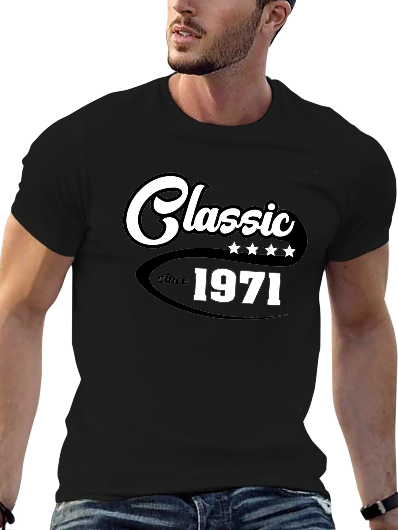 Classic Since 1971 Black Graphic T-Shirt