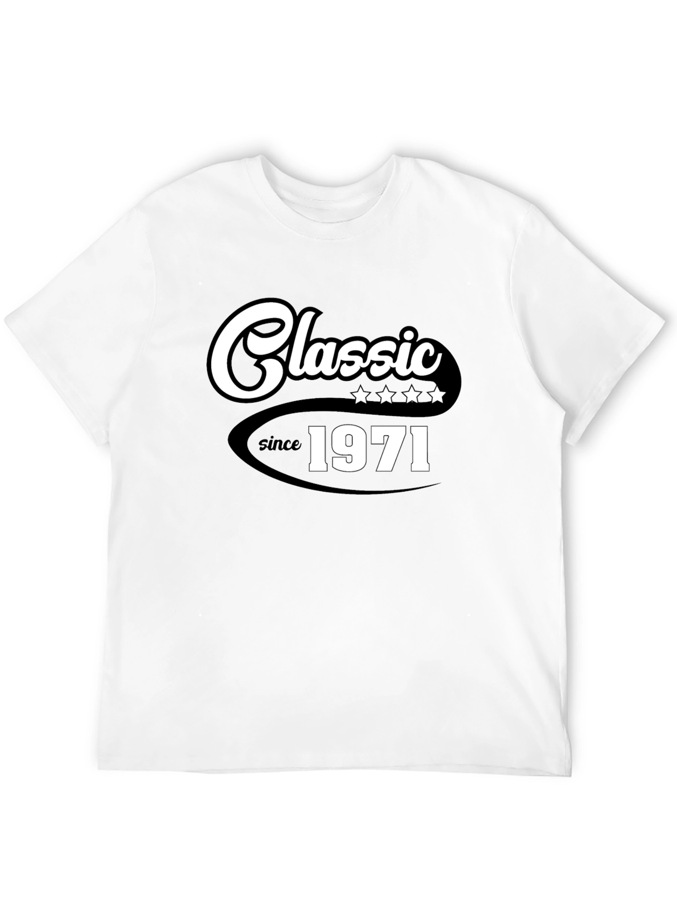 Classic Since 1971 Black Graphic T-Shirt
