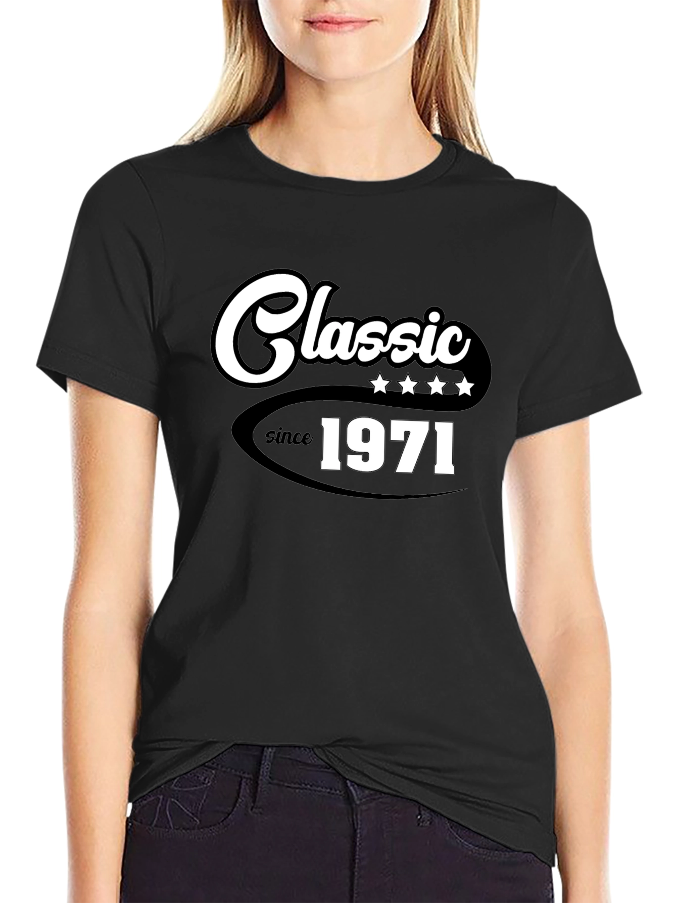Classic Since 1971 Black Graphic T-Shirt
