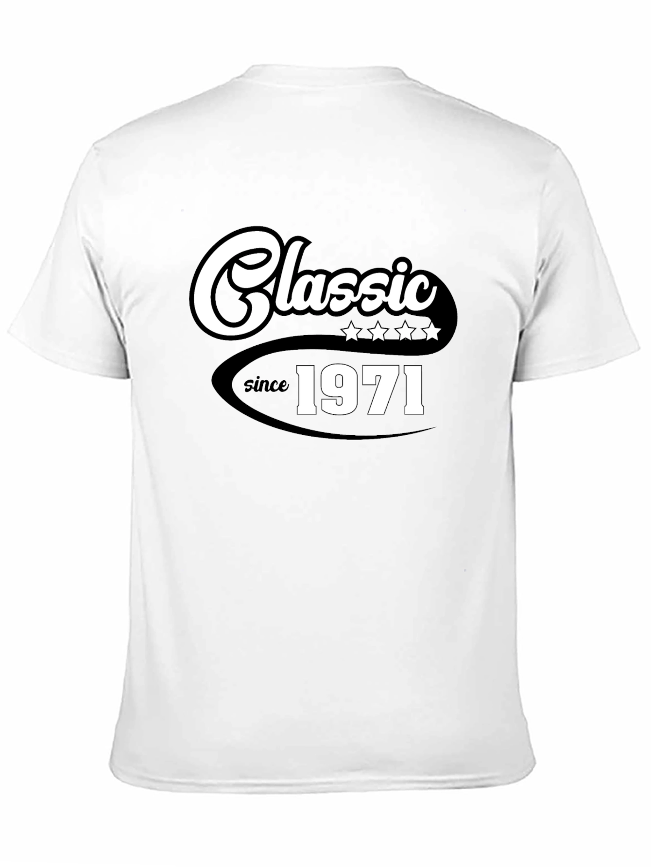 Classic Since 1971 Black Graphic T-Shirt