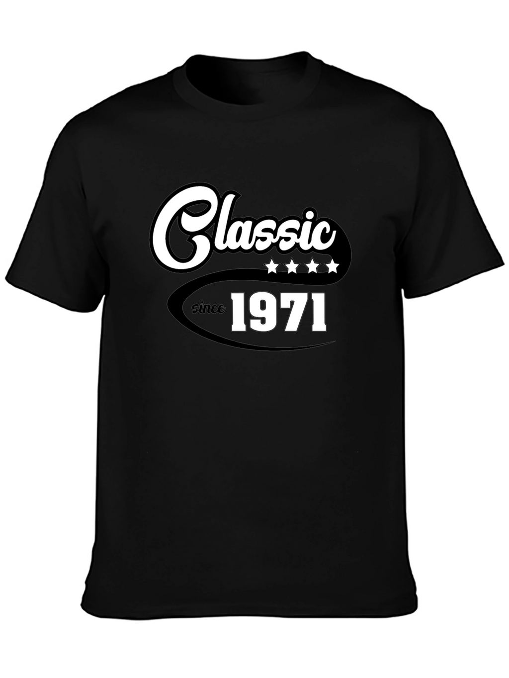 Classic Since 1971 Black Graphic T-Shirt