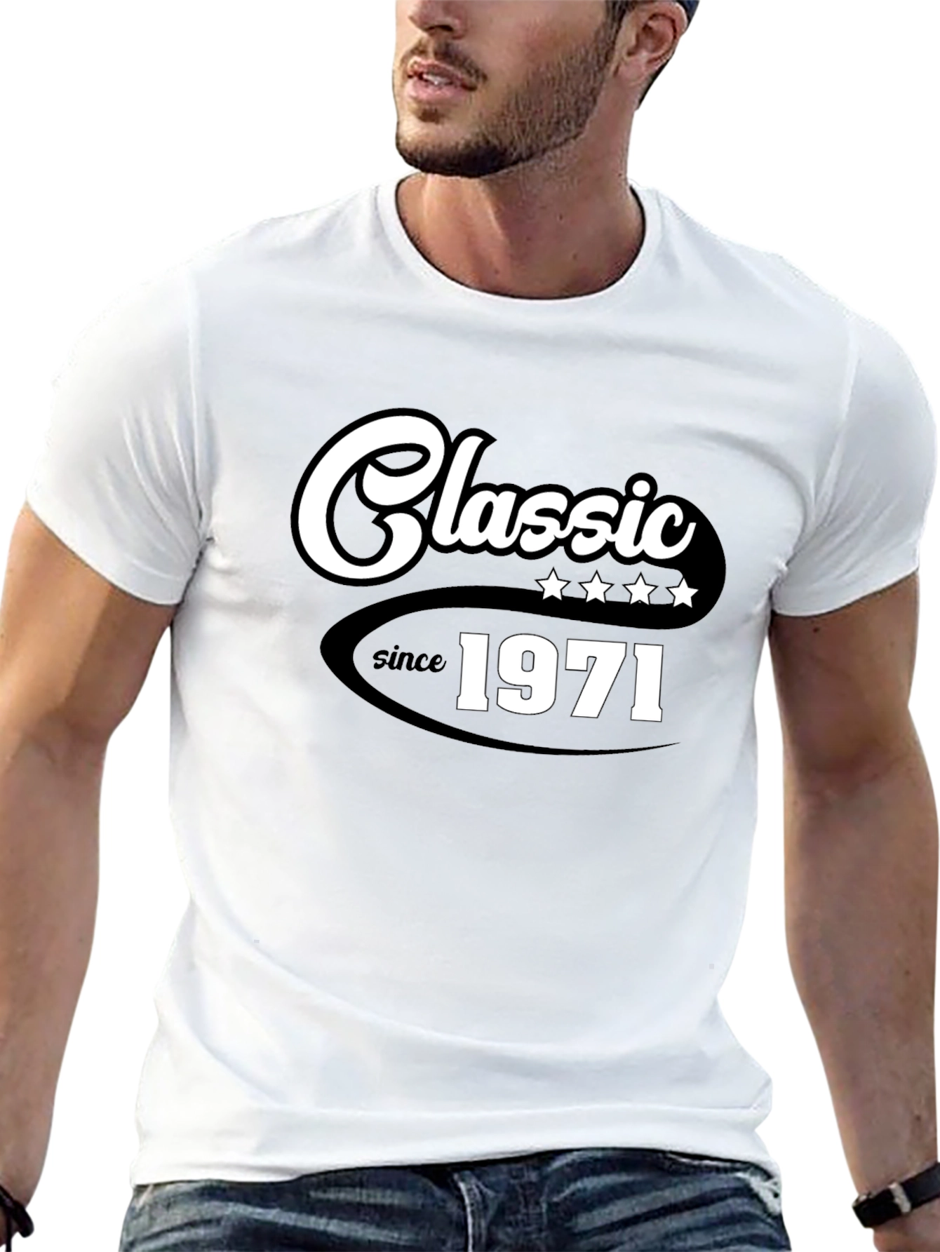 Classic Since 1971 Black Graphic T-Shirt