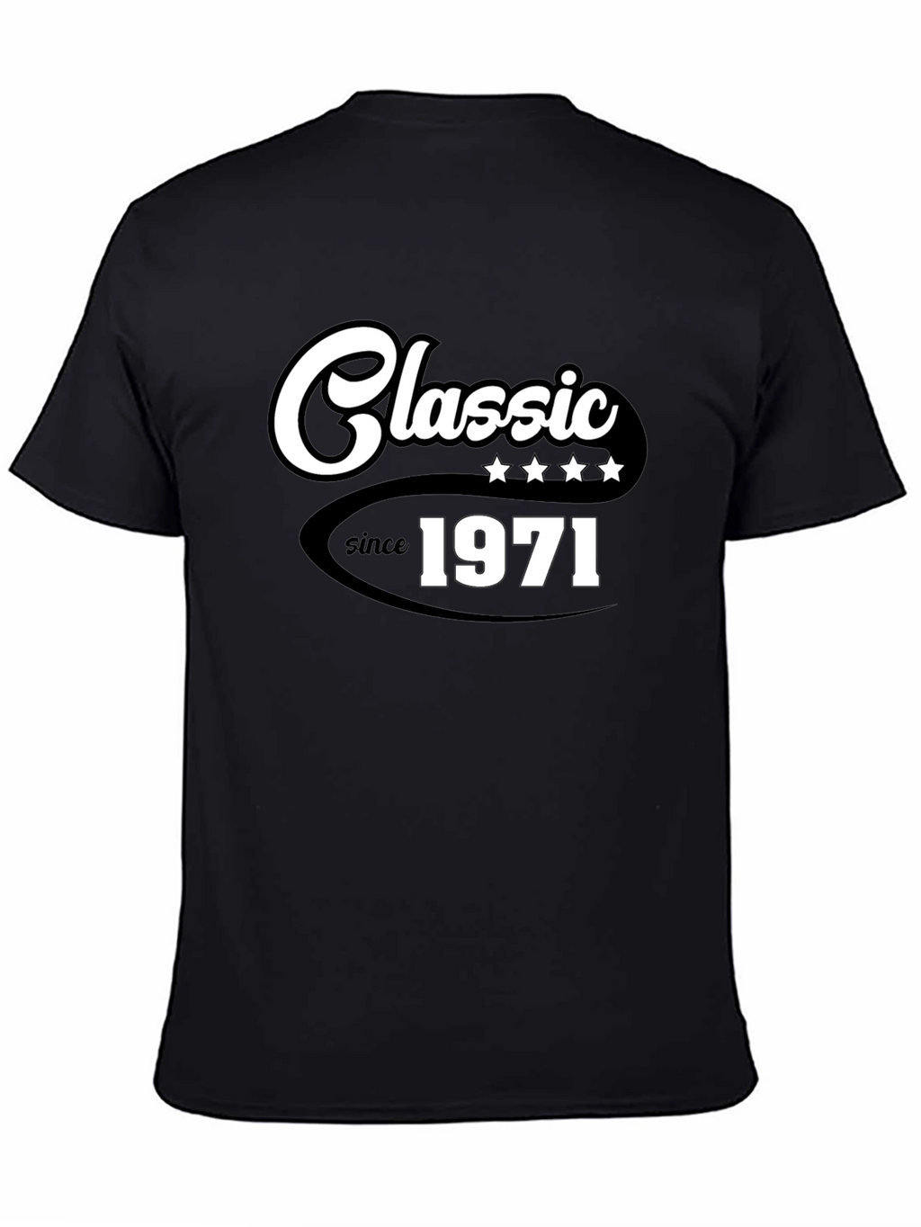 Classic Since 1971 Black Graphic T-Shirt