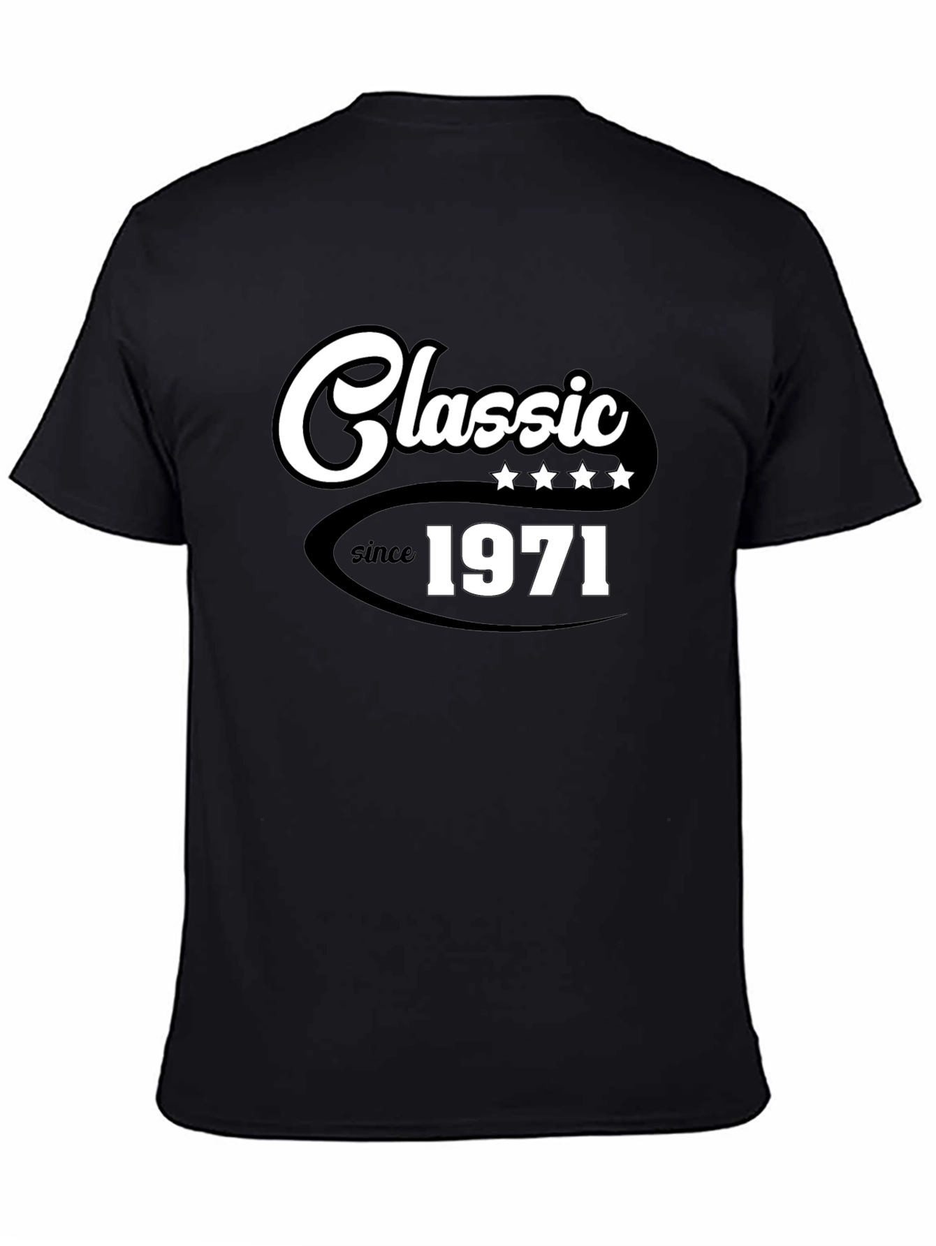 Classic Since 1971 Black Graphic T-Shirt