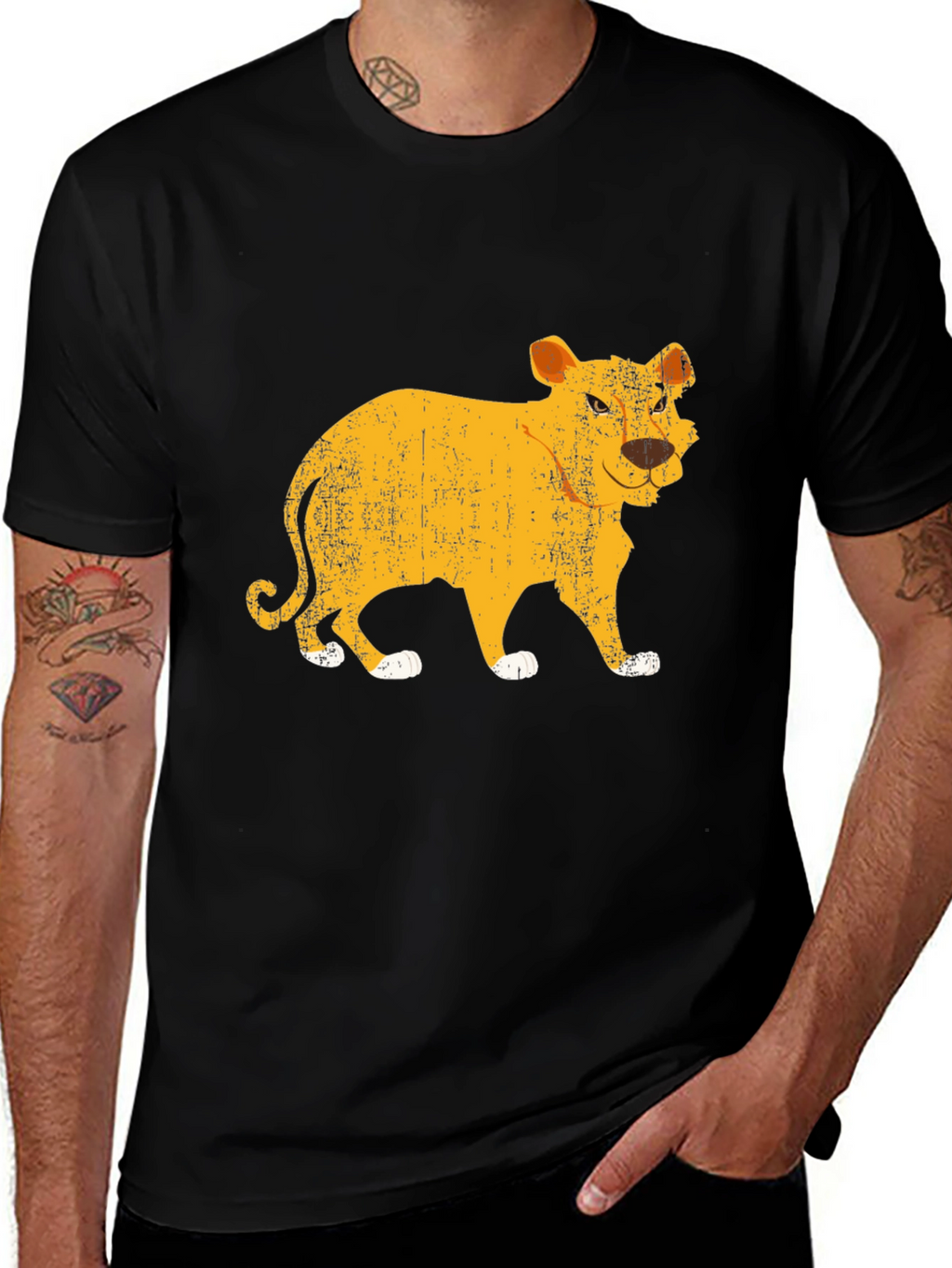Cool Lion Graphic Black T-Shirt