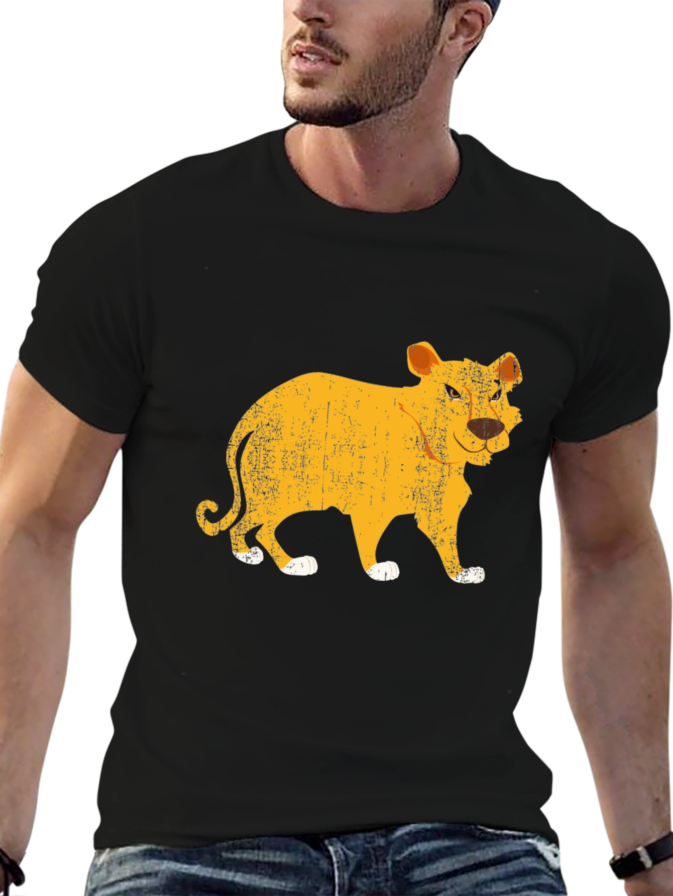 Cool Lion Graphic Black T-Shirt