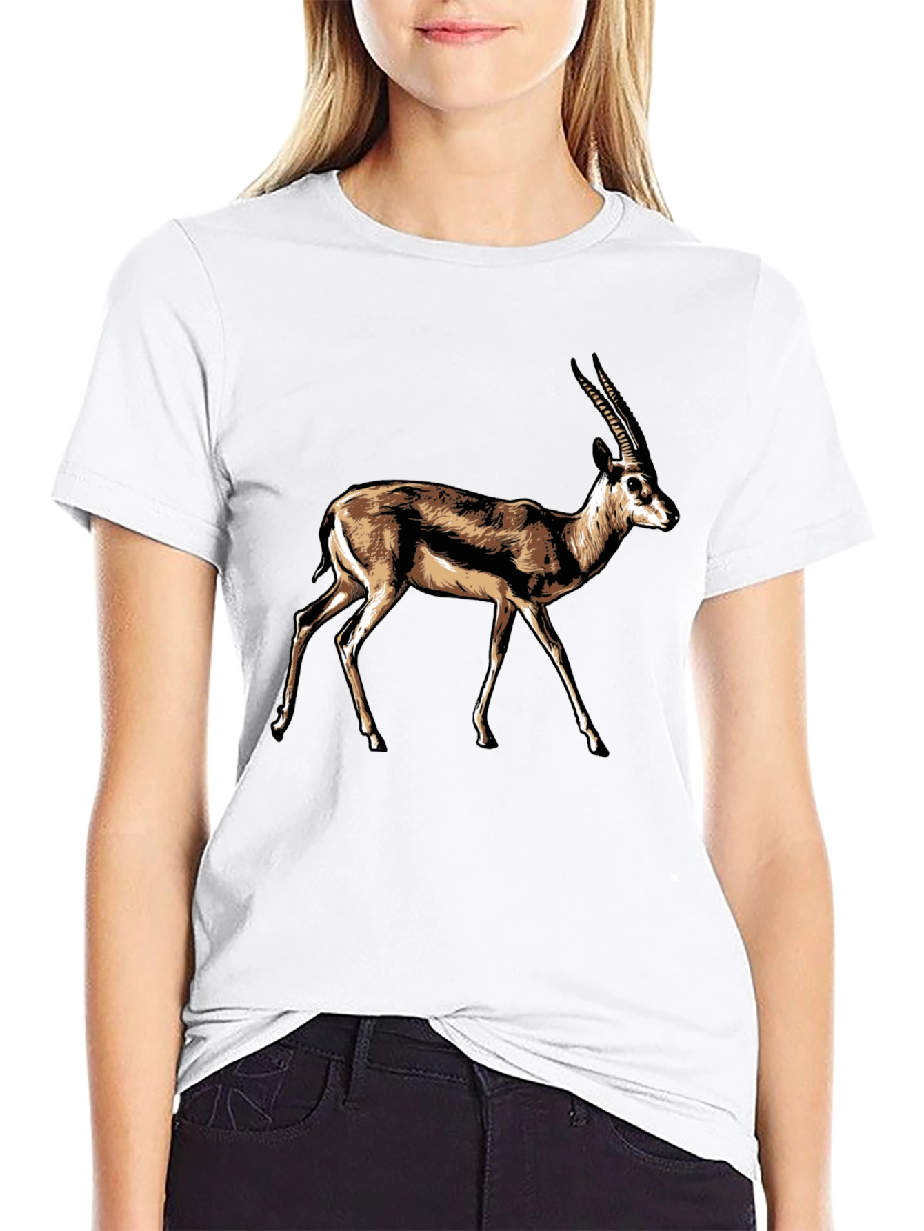 Antelope Graphic Tee - Stylish Mens Black T-Shirt