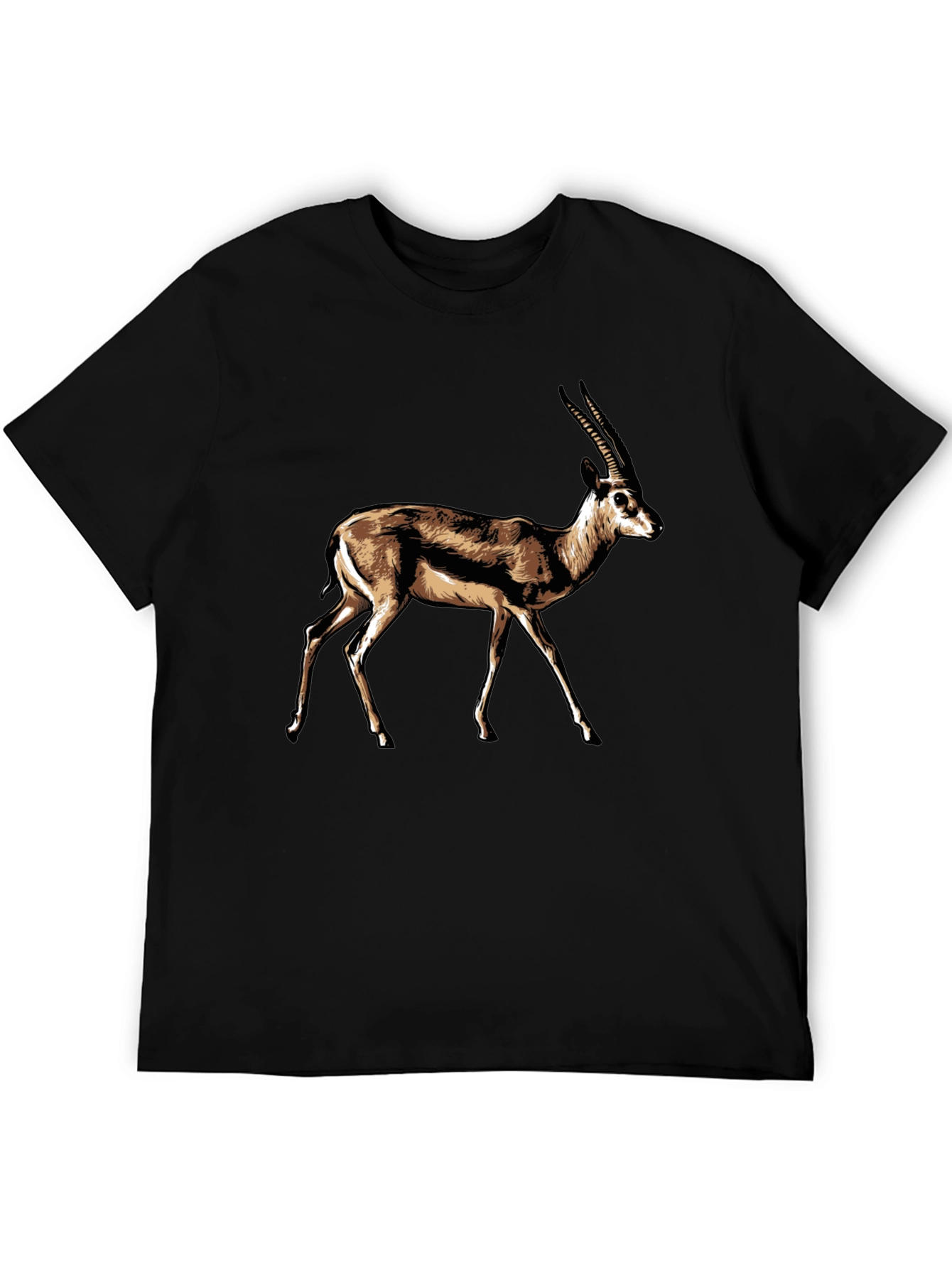 Antelope Graphic Tee - Stylish Mens Black T-Shirt
