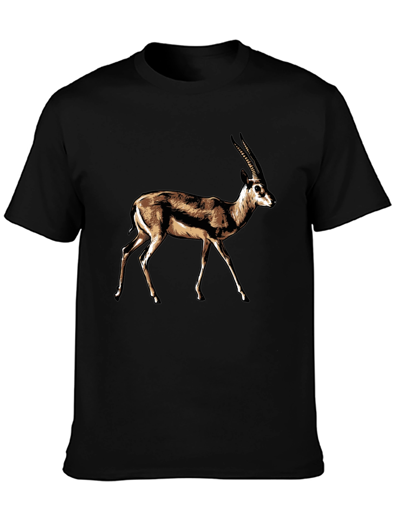 Antelope Graphic Tee - Stylish Mens Black T-Shirt