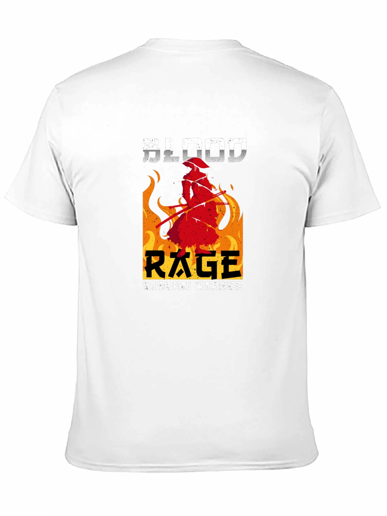 Blood Rage Samurai Warrior Graphic Tee