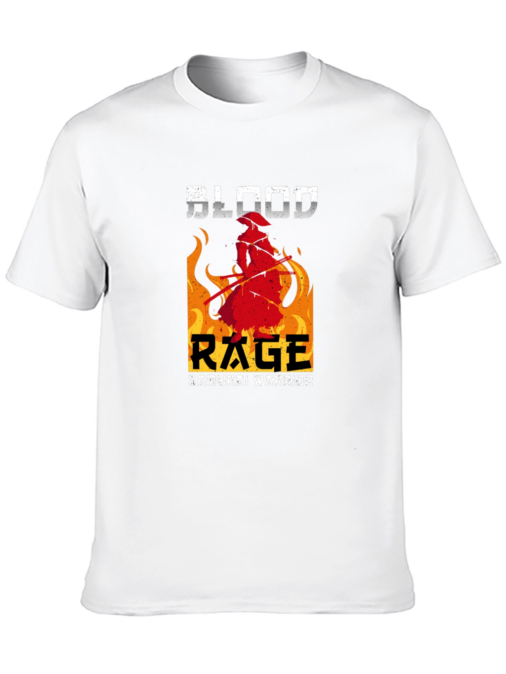 Blood Rage Samurai Warrior Graphic Tee