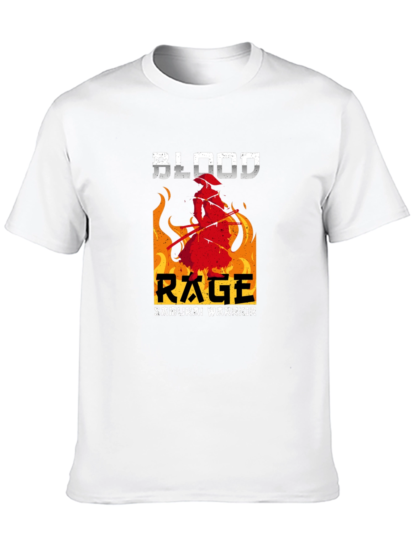 Blood Rage Samurai Warrior Graphic Tee