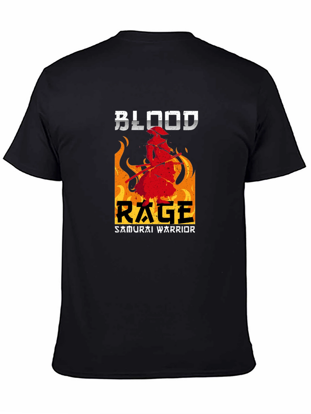 Blood Rage Samurai Warrior Graphic Tee