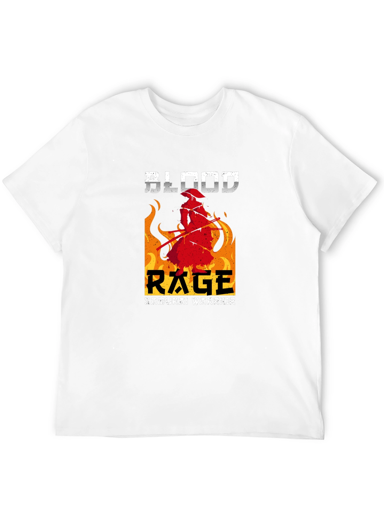Blood Rage Samurai Warrior Graphic Tee