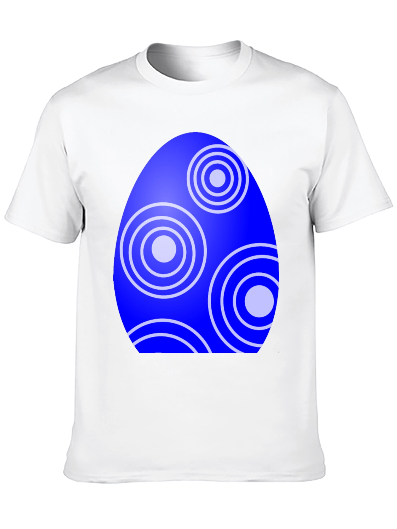 Easter Egg T-Shirt - Circle Pattern Blue Egg