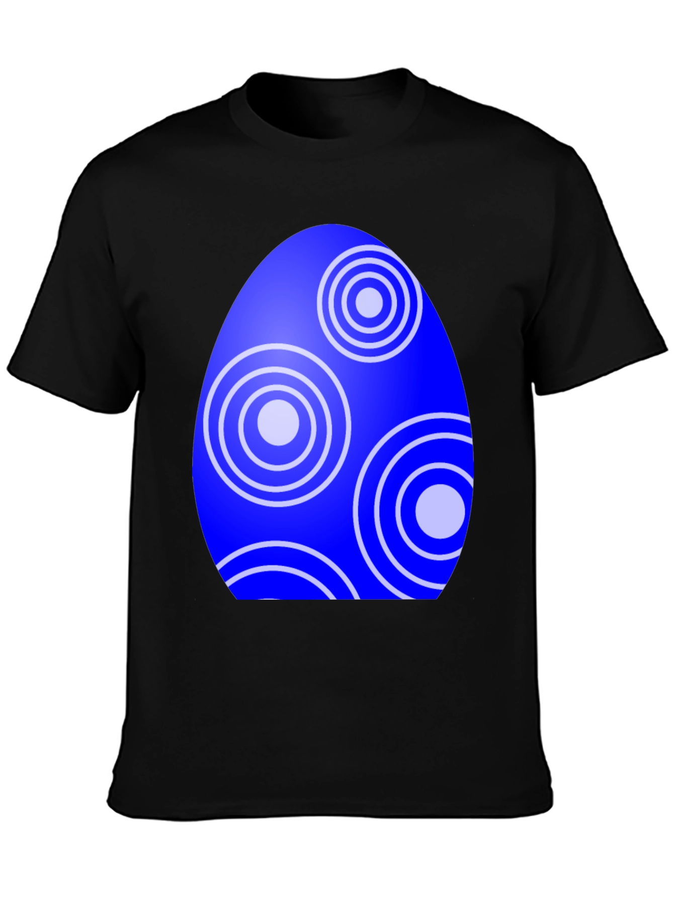 Easter Egg T-Shirt - Circle Pattern Blue Egg
