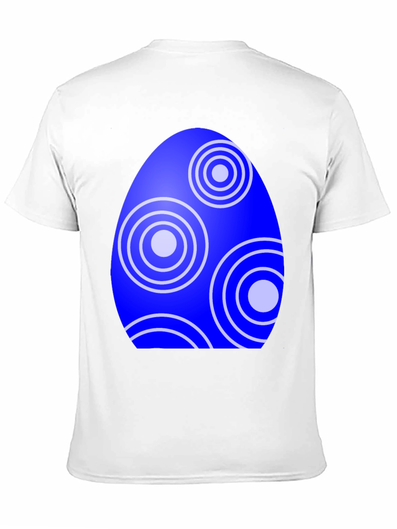 Easter Egg T-Shirt - Circle Pattern Blue Egg
