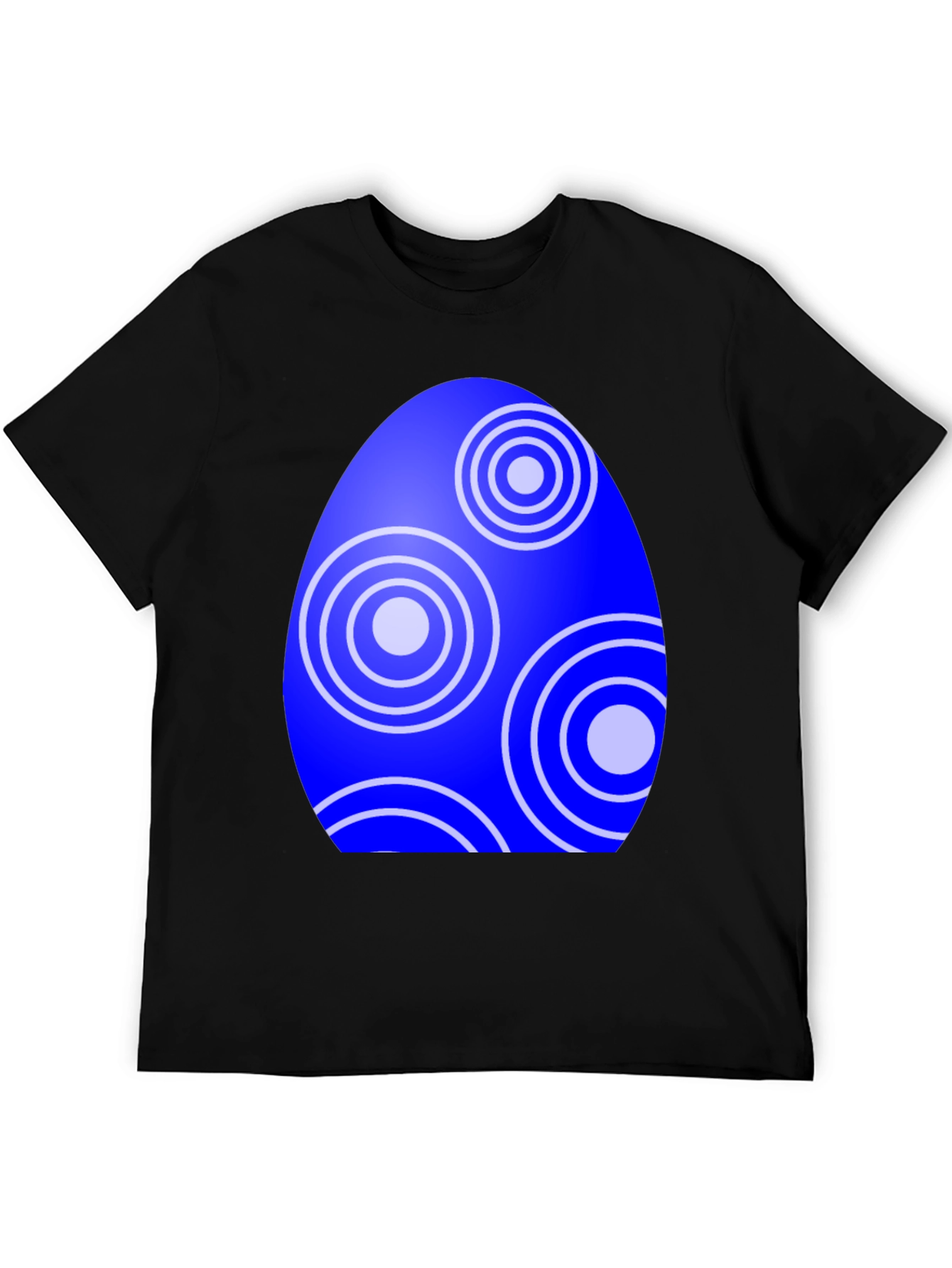 Easter Egg T-Shirt - Circle Pattern Blue Egg