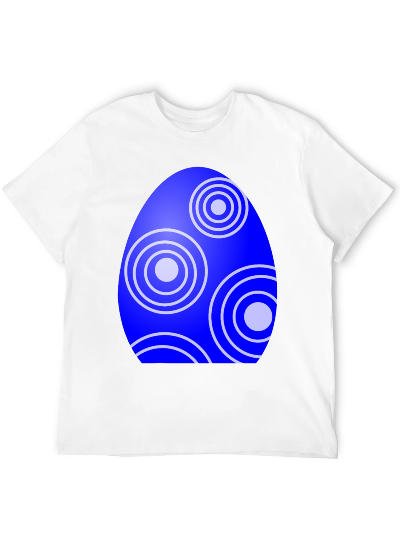 Easter Egg T-Shirt - Circle Pattern Blue Egg