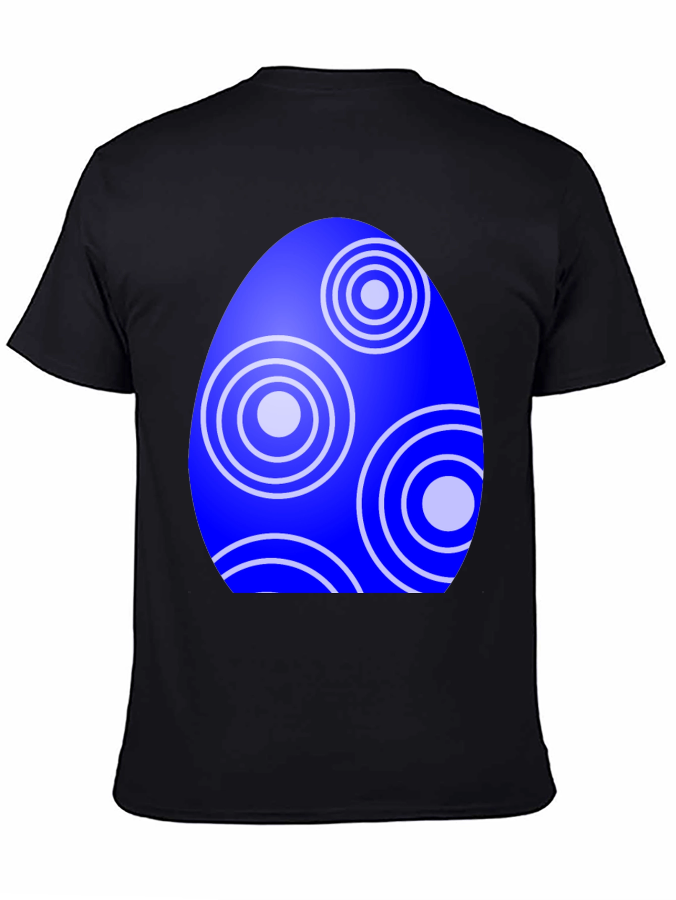 Easter Egg T-Shirt - Circle Pattern Blue Egg