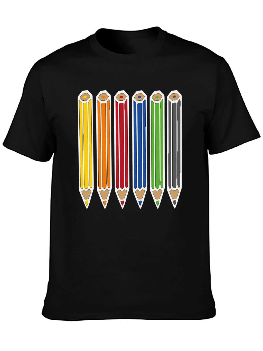 Rainbow Pencils Graphic Tee - Artists Essential