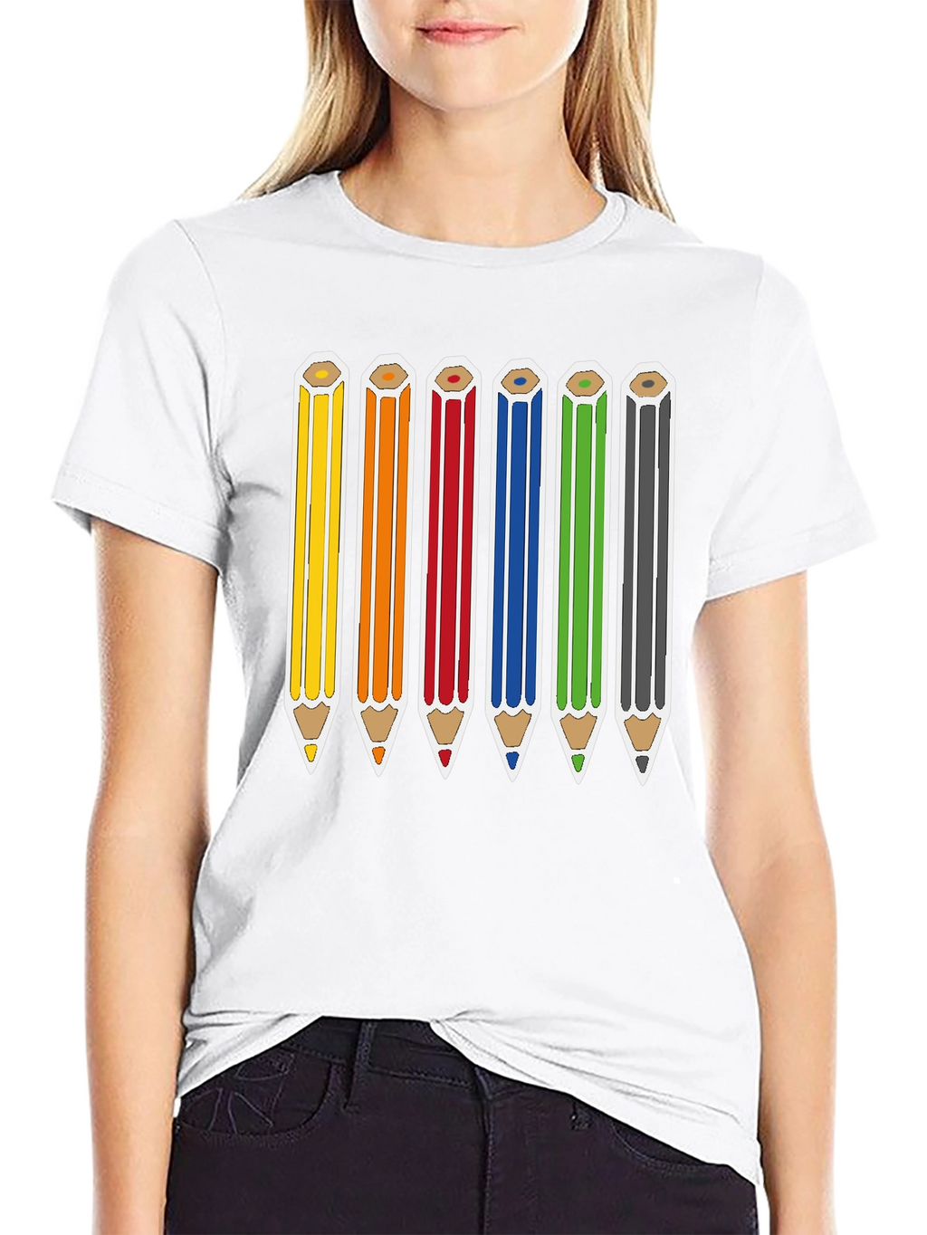 Rainbow Pencils Graphic Tee - Artists Essential