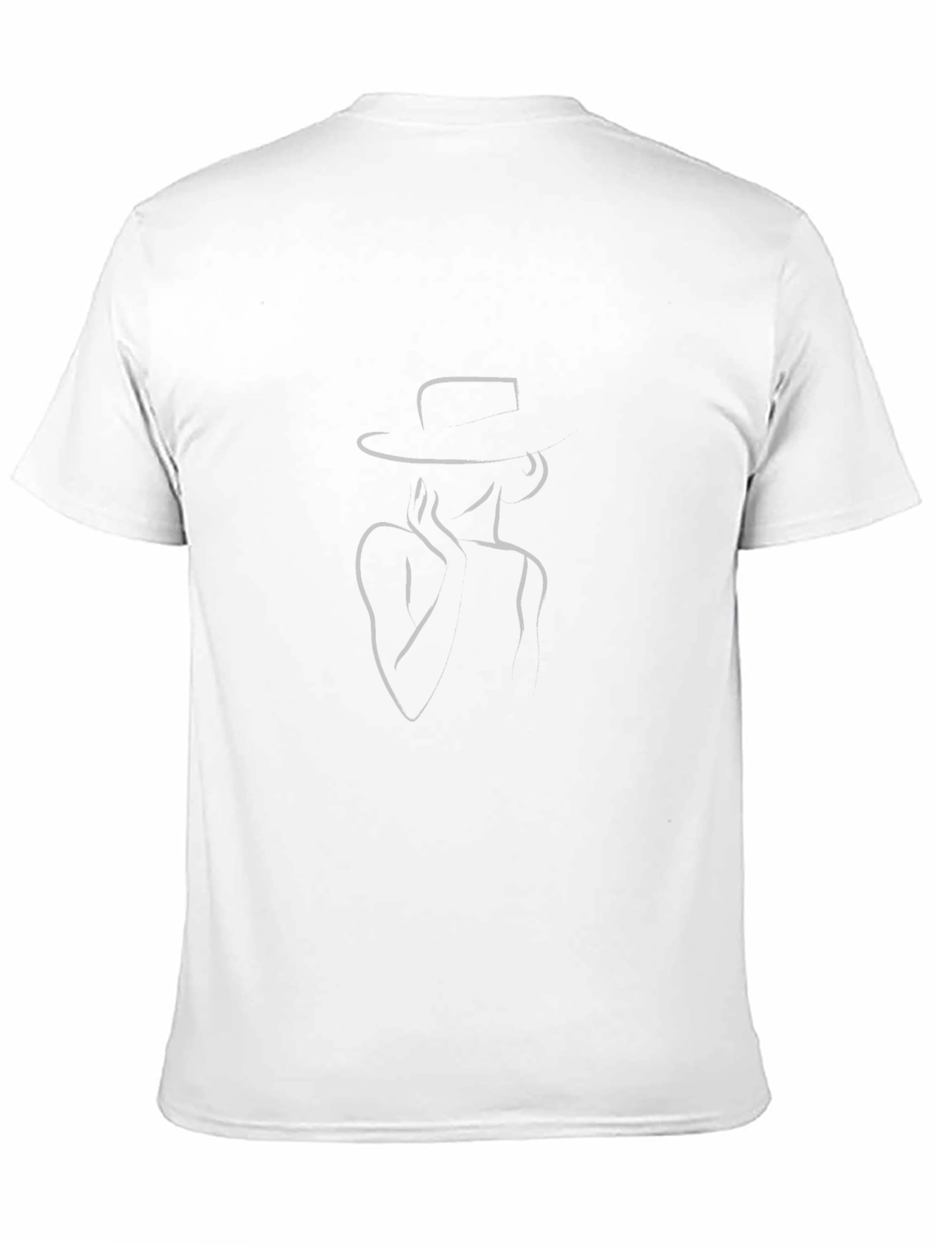 Elegant Minimalist Womans Silhouette Black T-Shirt