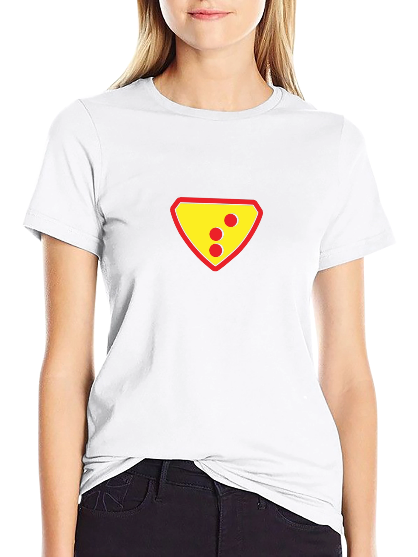 Black T-Shirt with Superhero-Style Cheese Logo