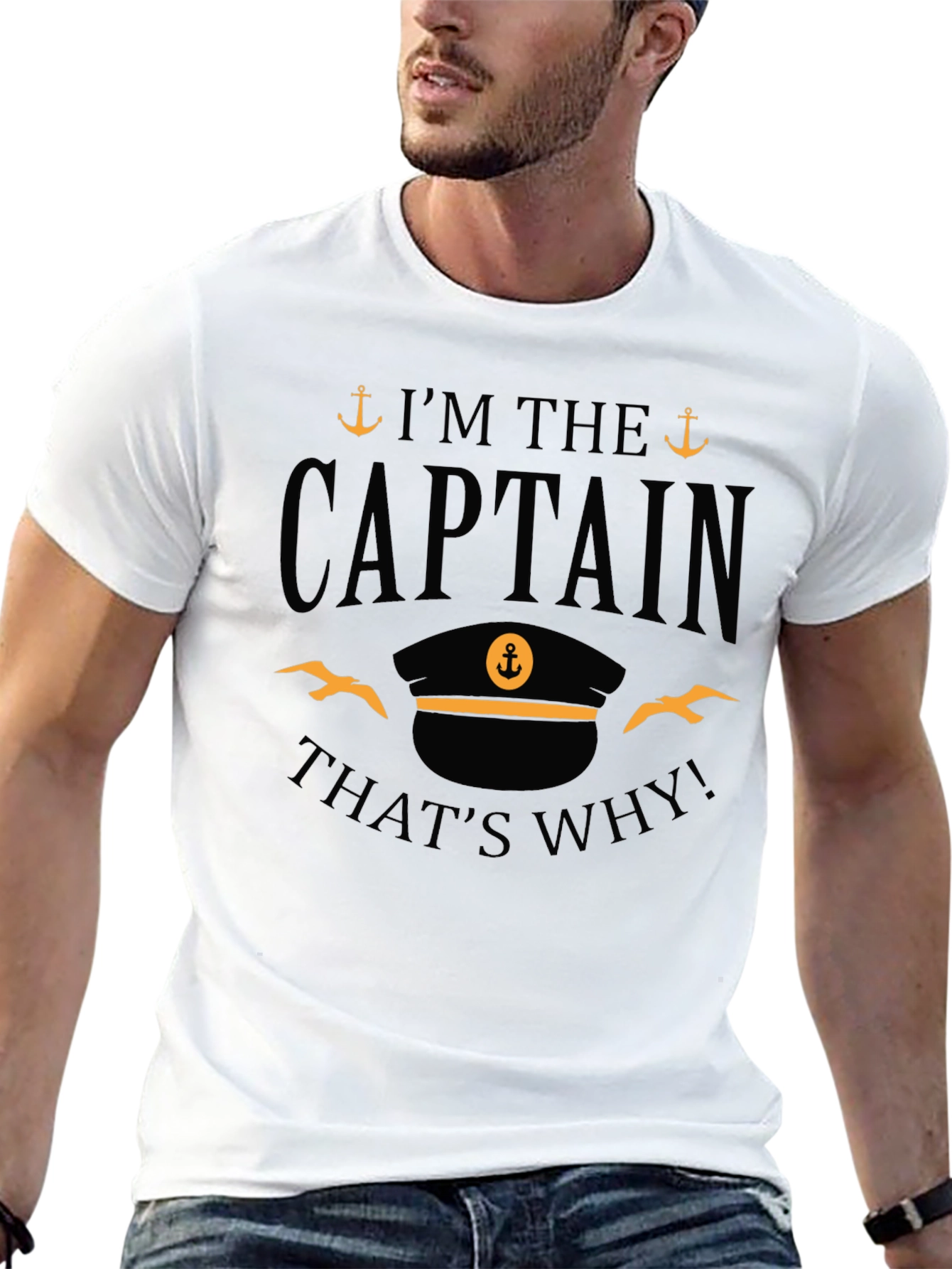 Captain T-Shirt - Nautical Theme Crew Tee