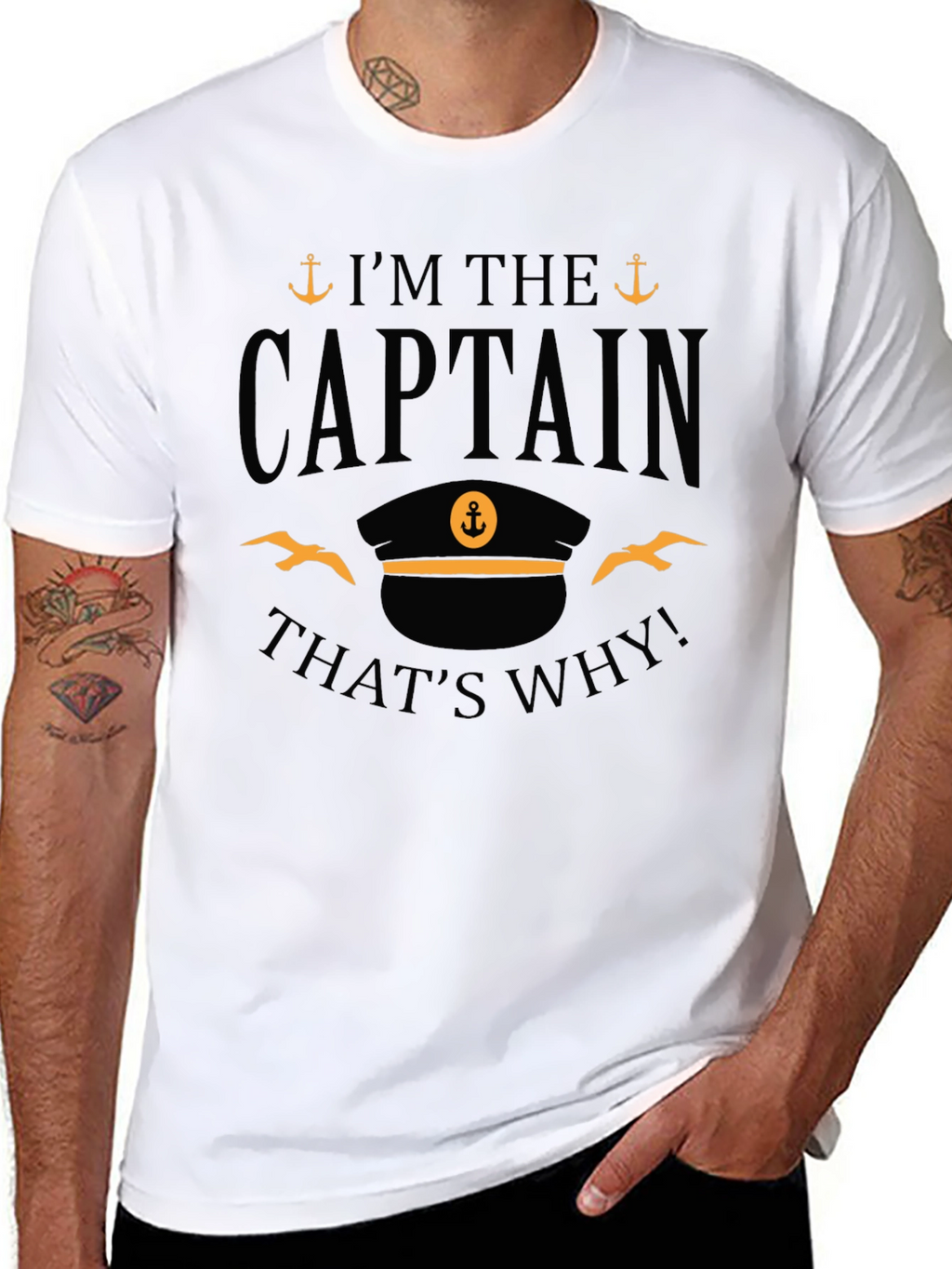 Captain T-Shirt - Nautical Theme Crew Tee