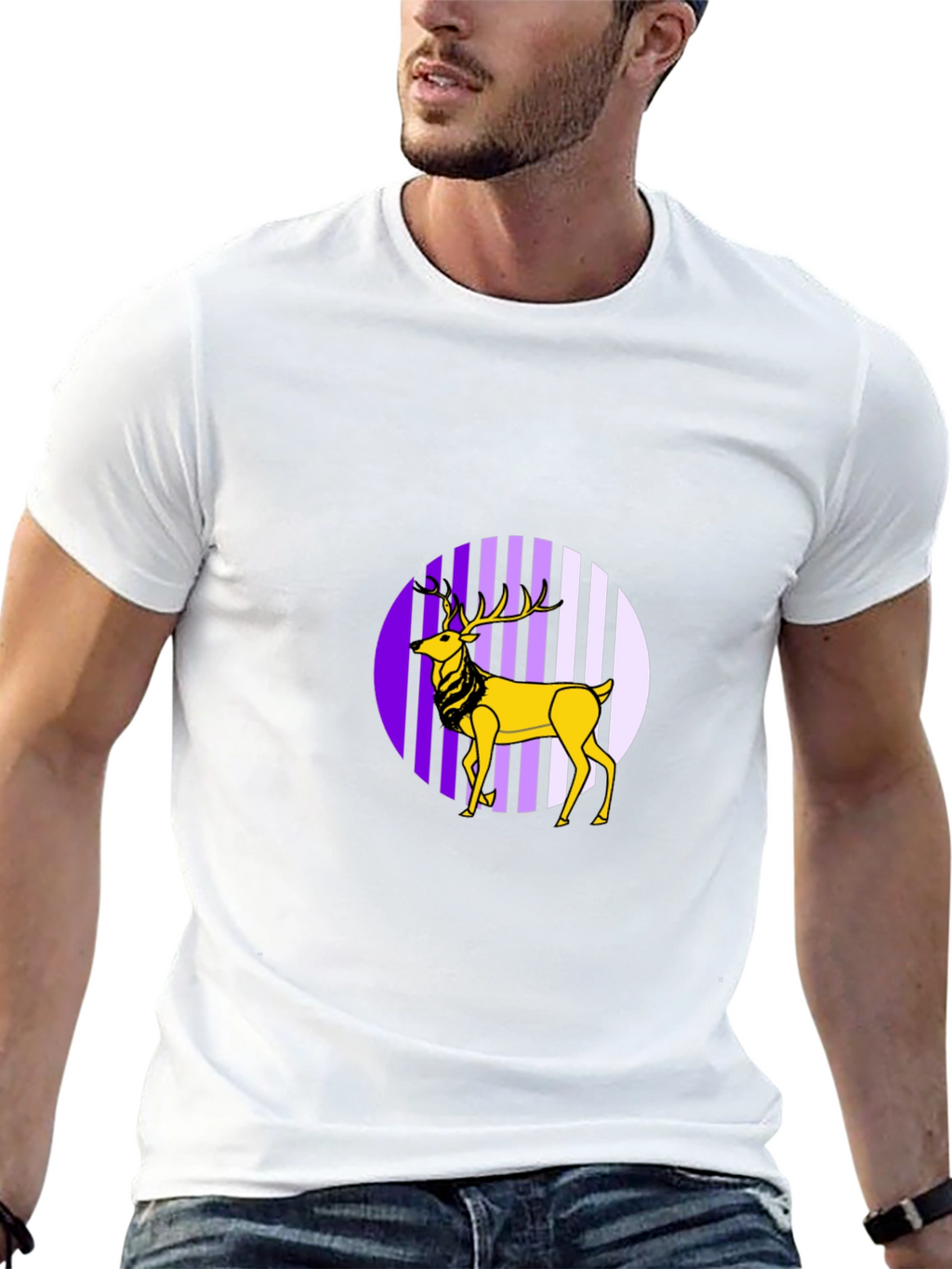 Striking Deer Graphic Tee - Unique Style