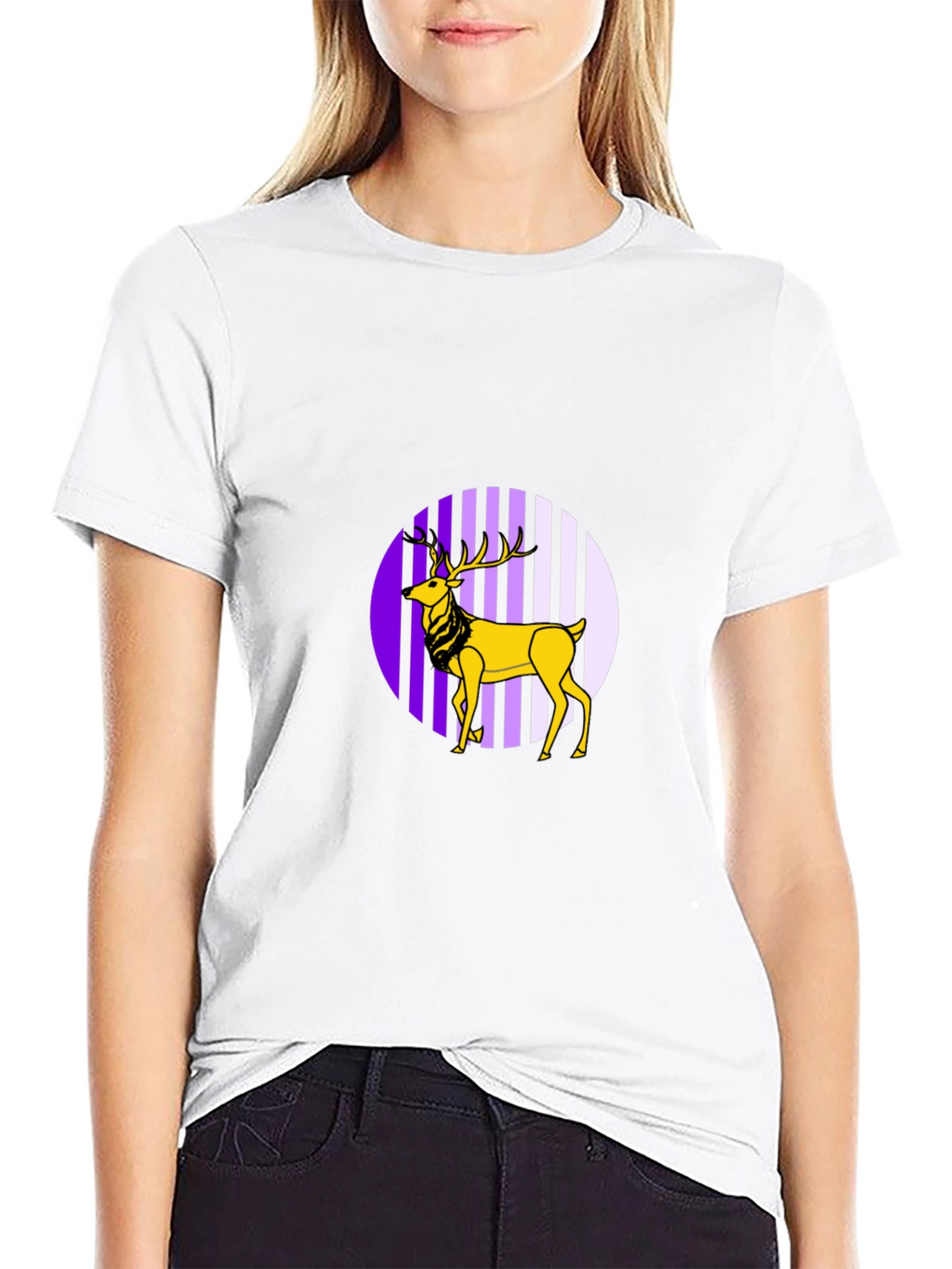 Striking Deer Graphic Tee - Unique Style