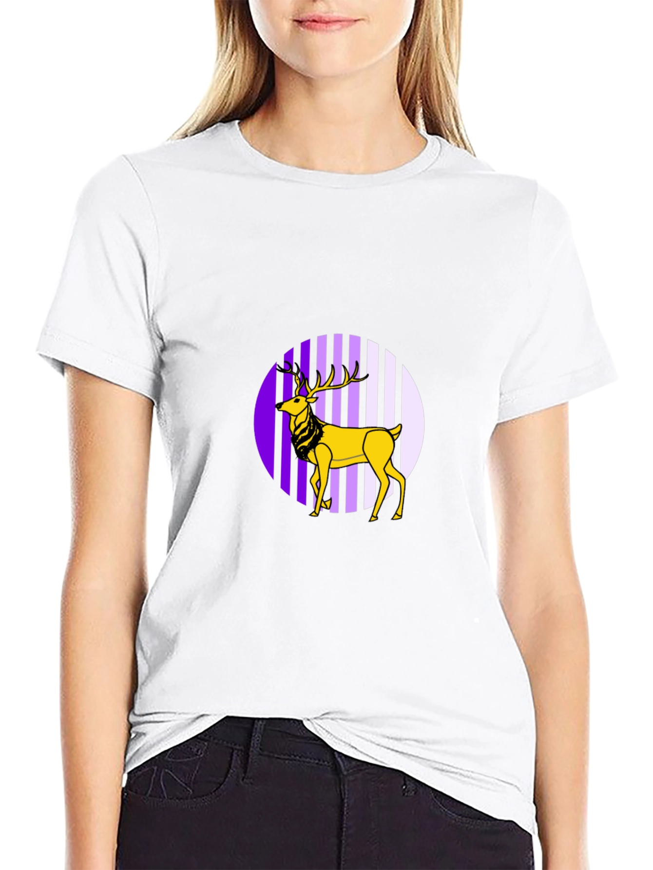 Striking Deer Graphic Tee - Unique Style